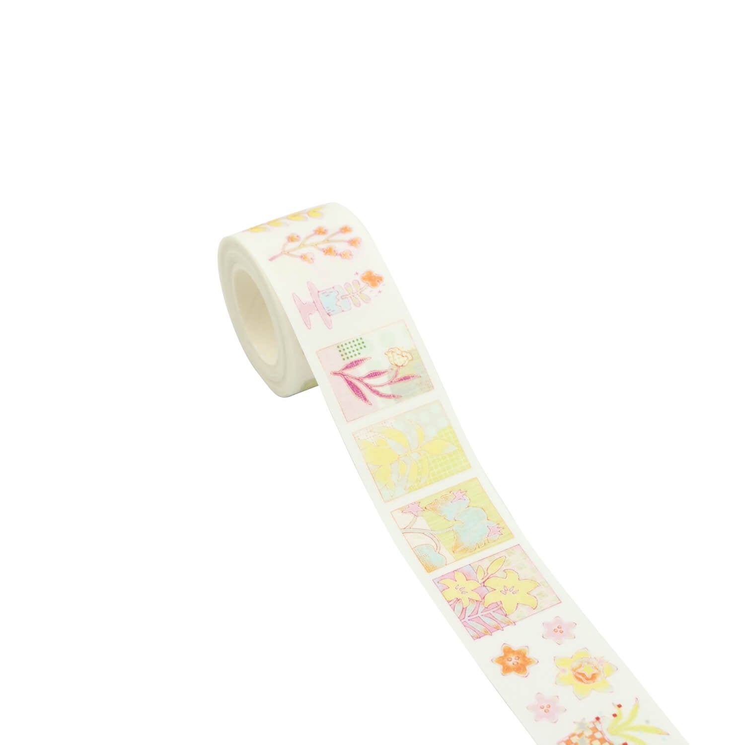 Blue Semi Kiss cut Masking Tape-Floral Dreamscape