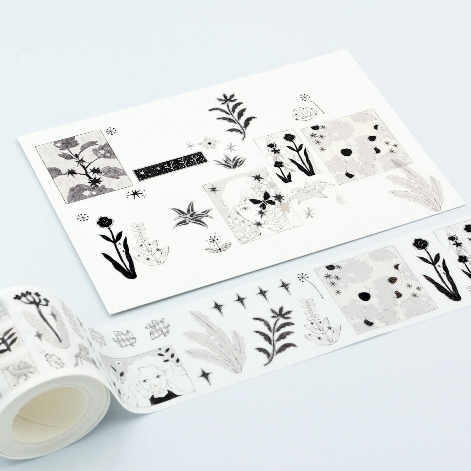 Blue Semi Kiss cut Masking Tape-Here & Now