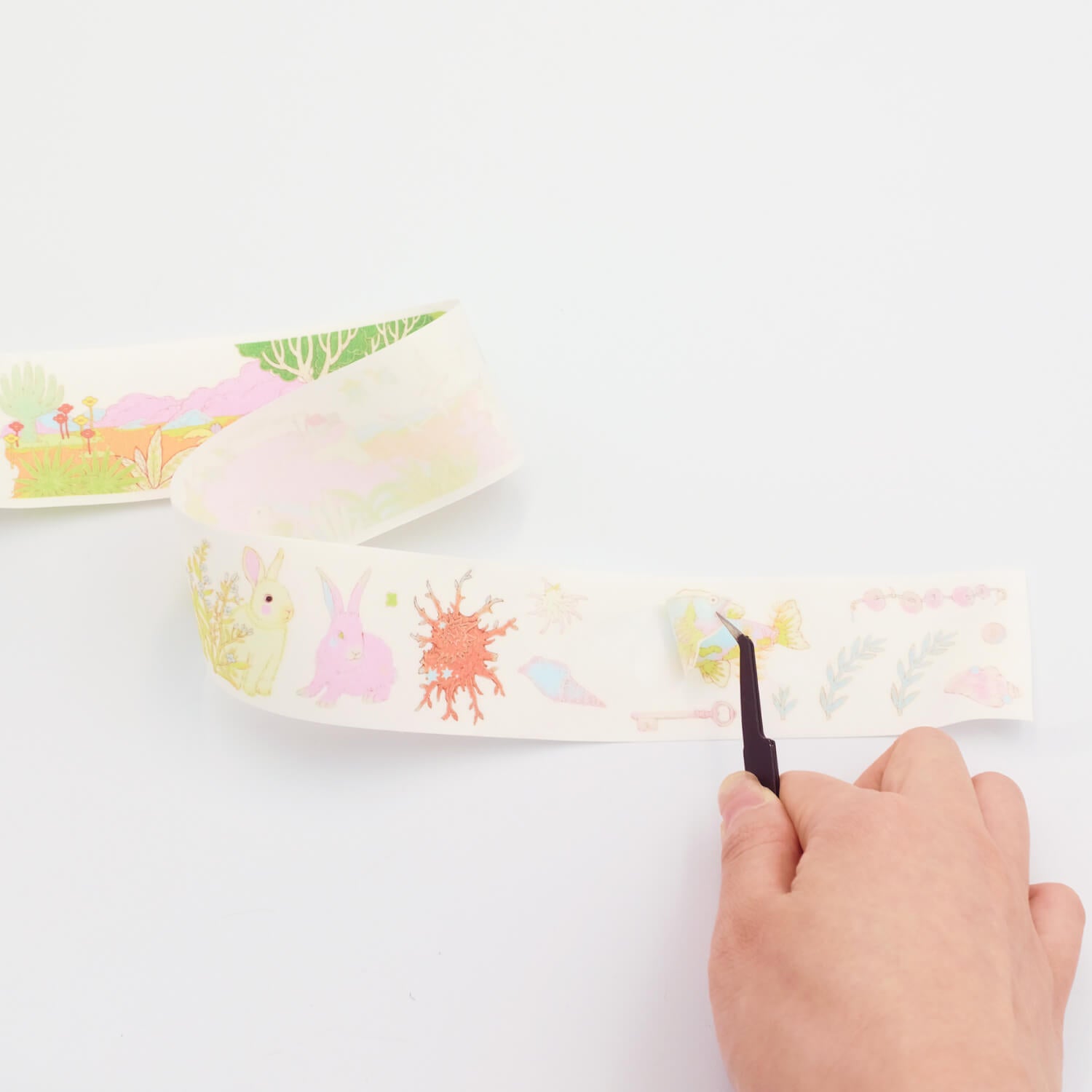 Blue Semi Kiss cut Masking Tape-Island Notes