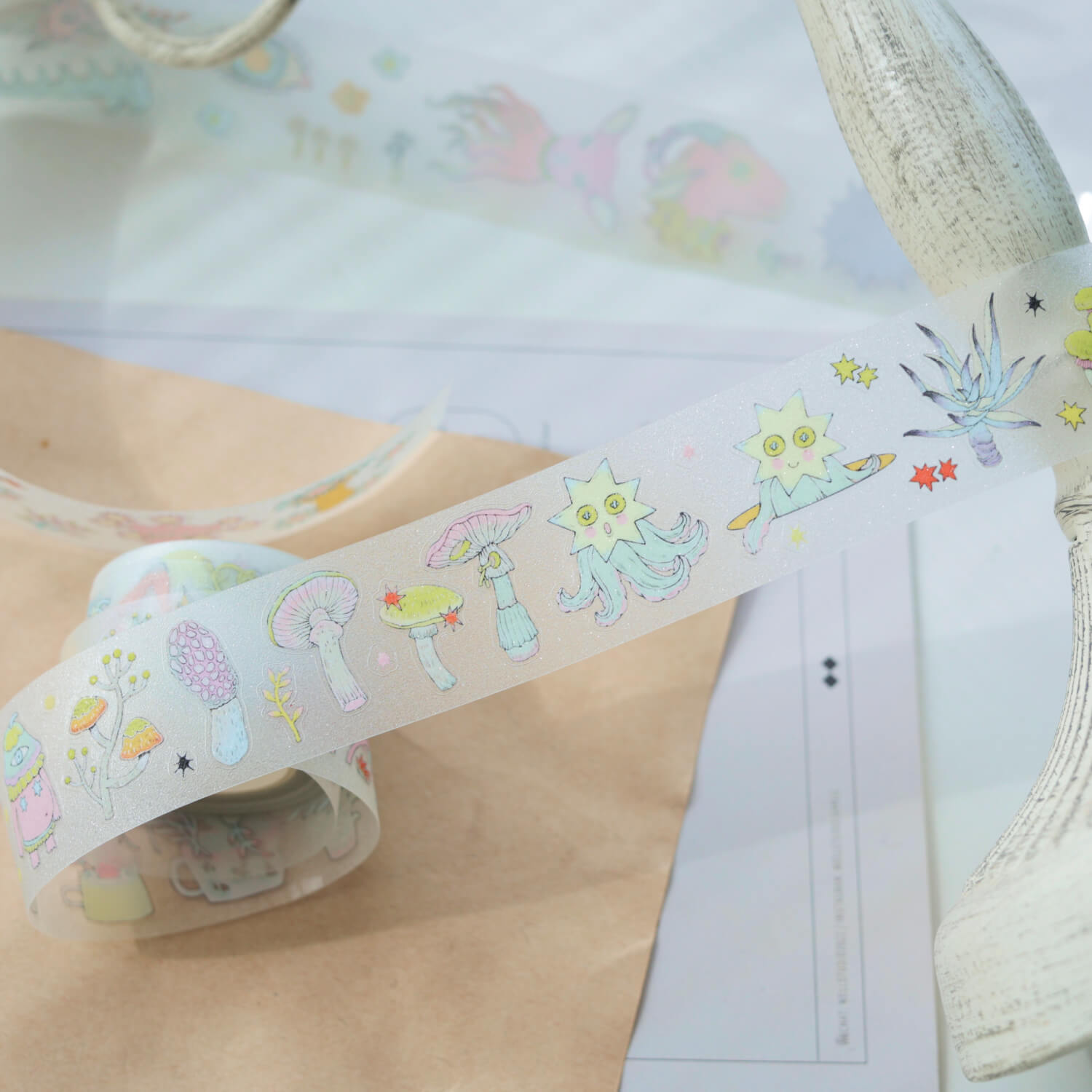 Blue Semi Kiss cut Masking Tape-Porto Witch