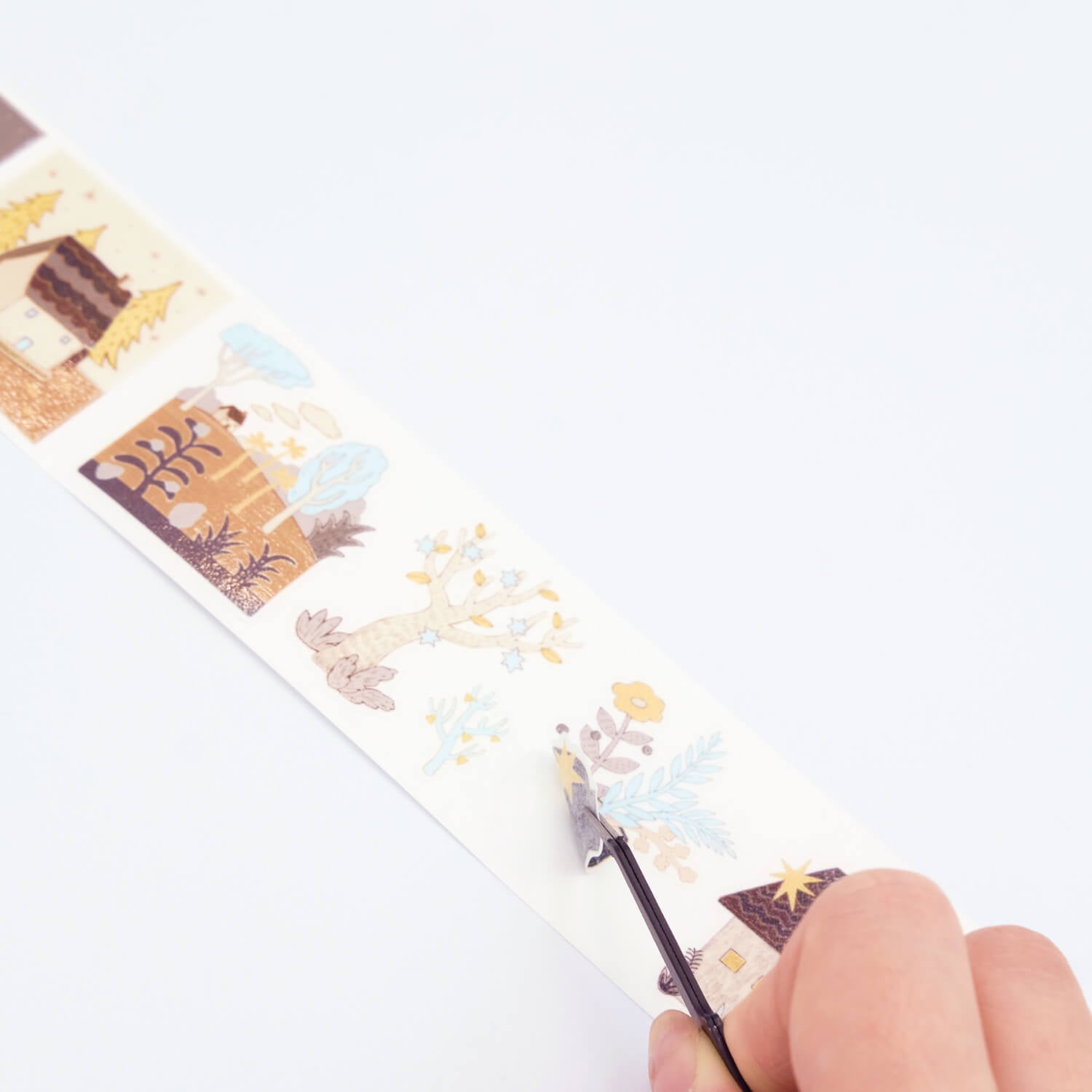 Blue Semi Kiss cut Masking Tape-Wild Pear Tree