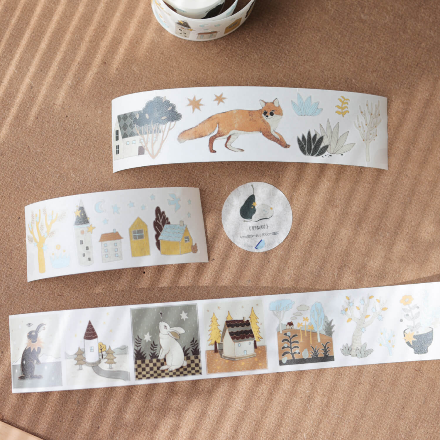 Blue Semi Kiss cut Masking Tape-Wild Pear Tree