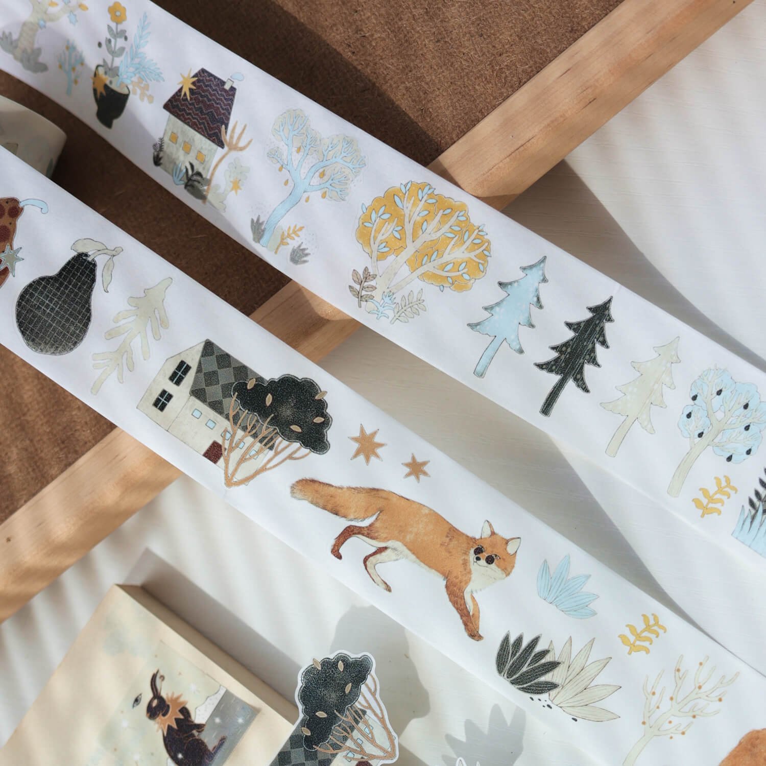 Blue Semi Kiss cut Masking Tape-Wild Pear Tree