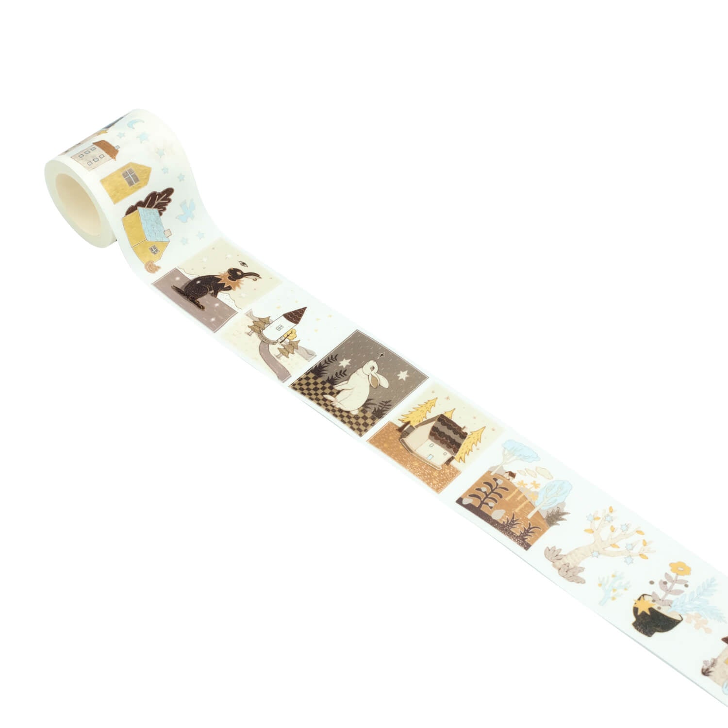 Blue Semi Kiss cut Masking Tape-Wild Pear Tree