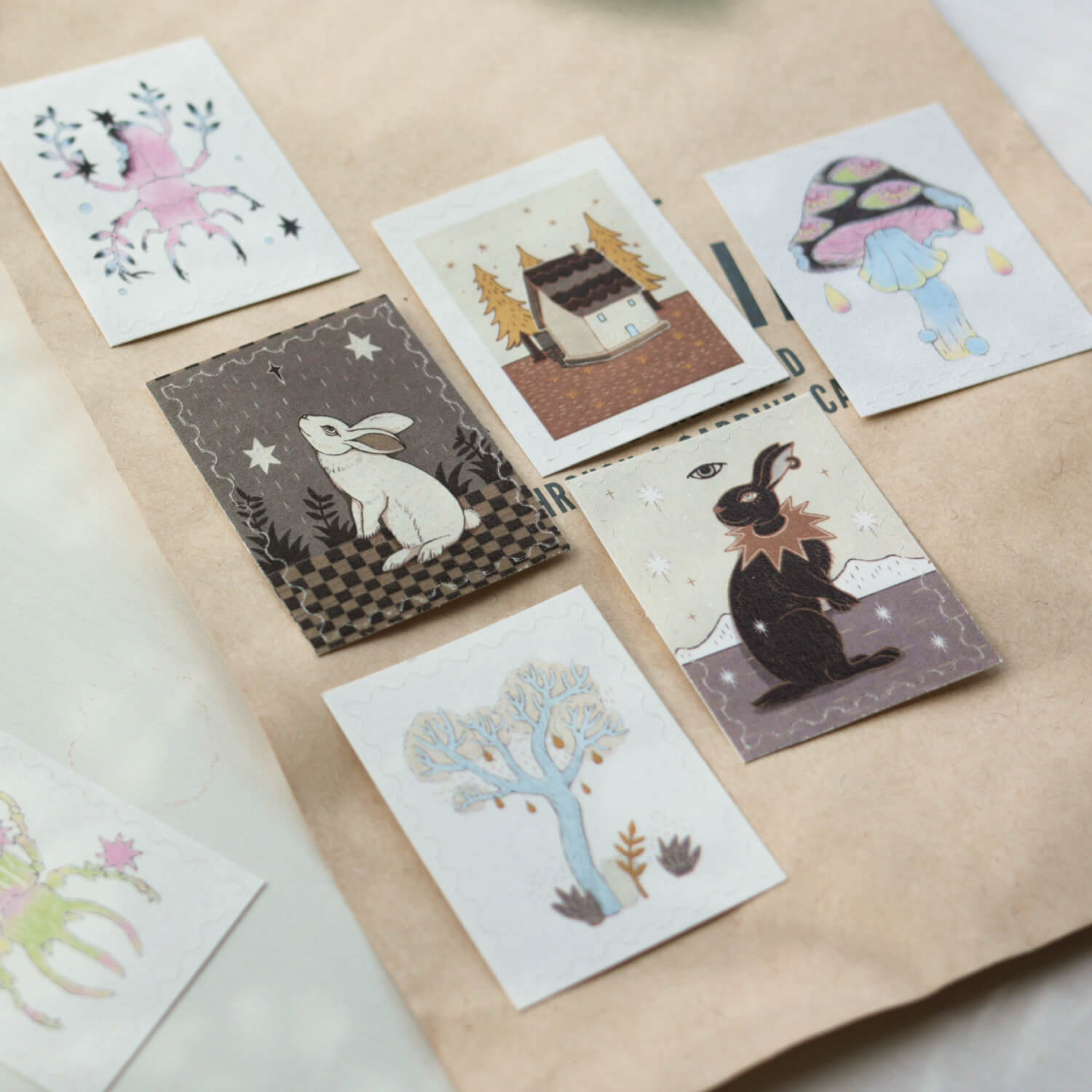 Blue Semi Stamp Stickers - Wild Pear Tree
