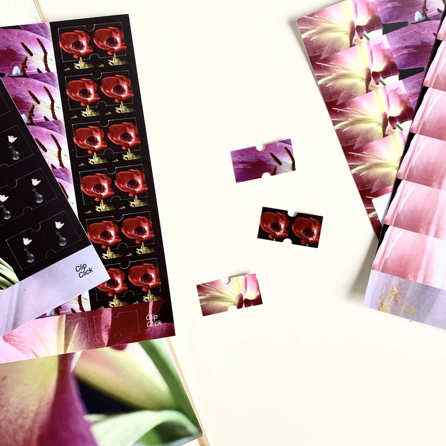 Clipclick Label Sticker Set – Radiant Flowers (2 Sheets)