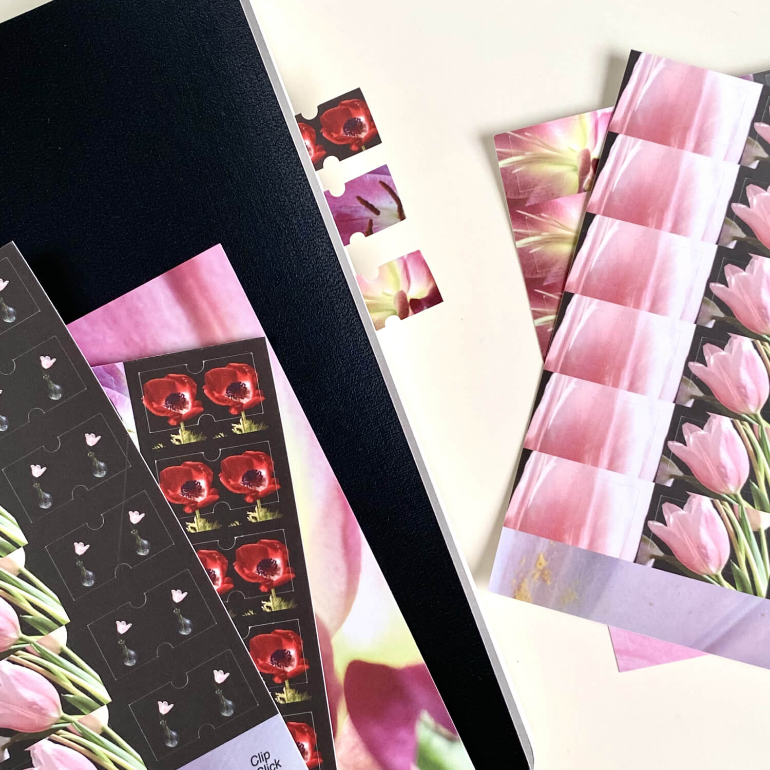 Clipclick Label Sticker Set – Radiant Flowers (2 Sheets)