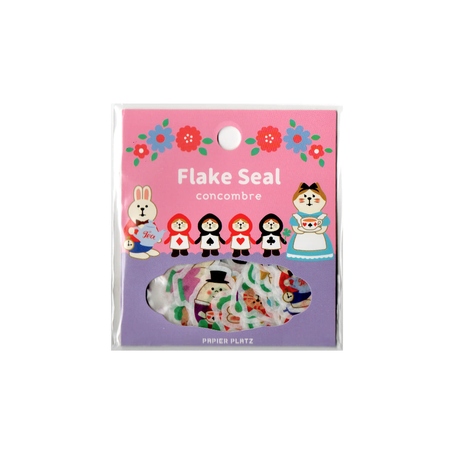 Papier Platz × Concombre Flake Stickers – Alice in Flowerland