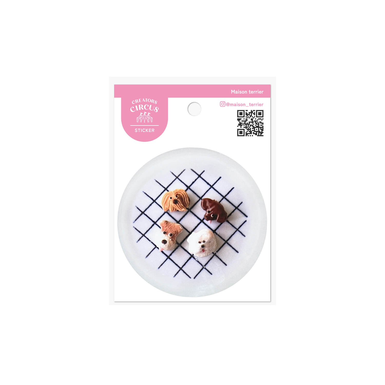 Creator's Circus x Maison Terrier Large Sticker – Chocolate Dogs