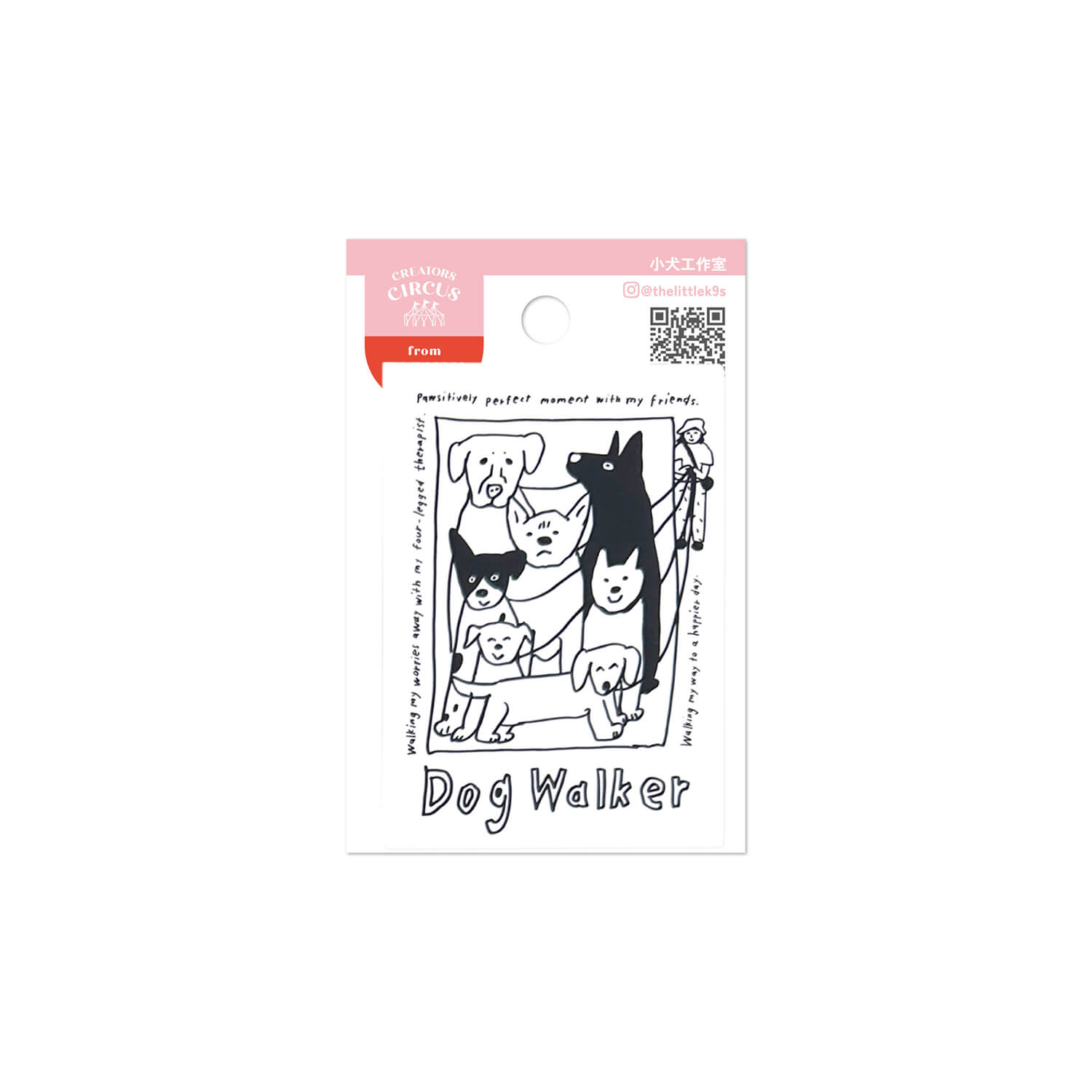 Creator's Circus x The little k9s Sticker – Dog Walker