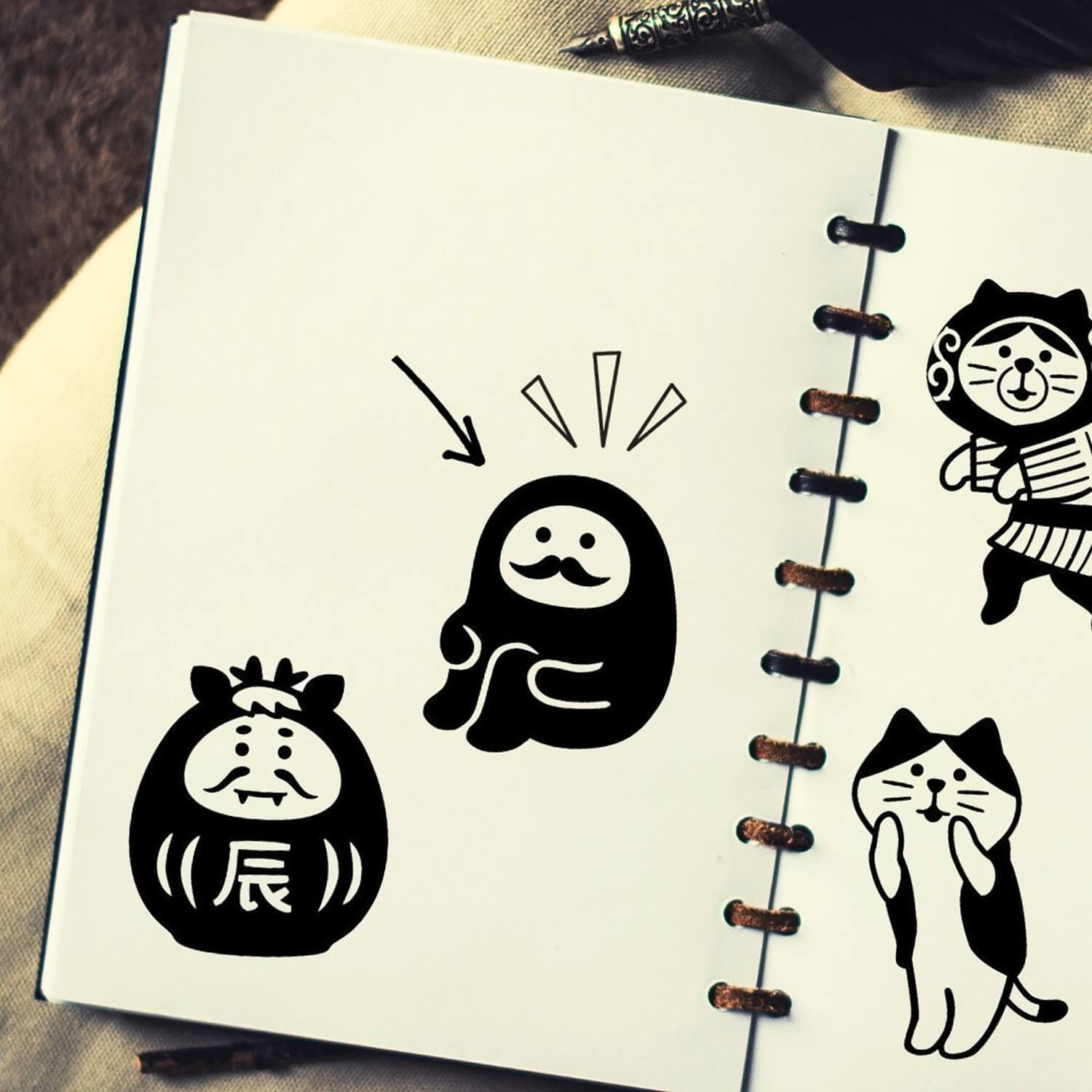 Concombre Fukumono Wooden Stamp Series