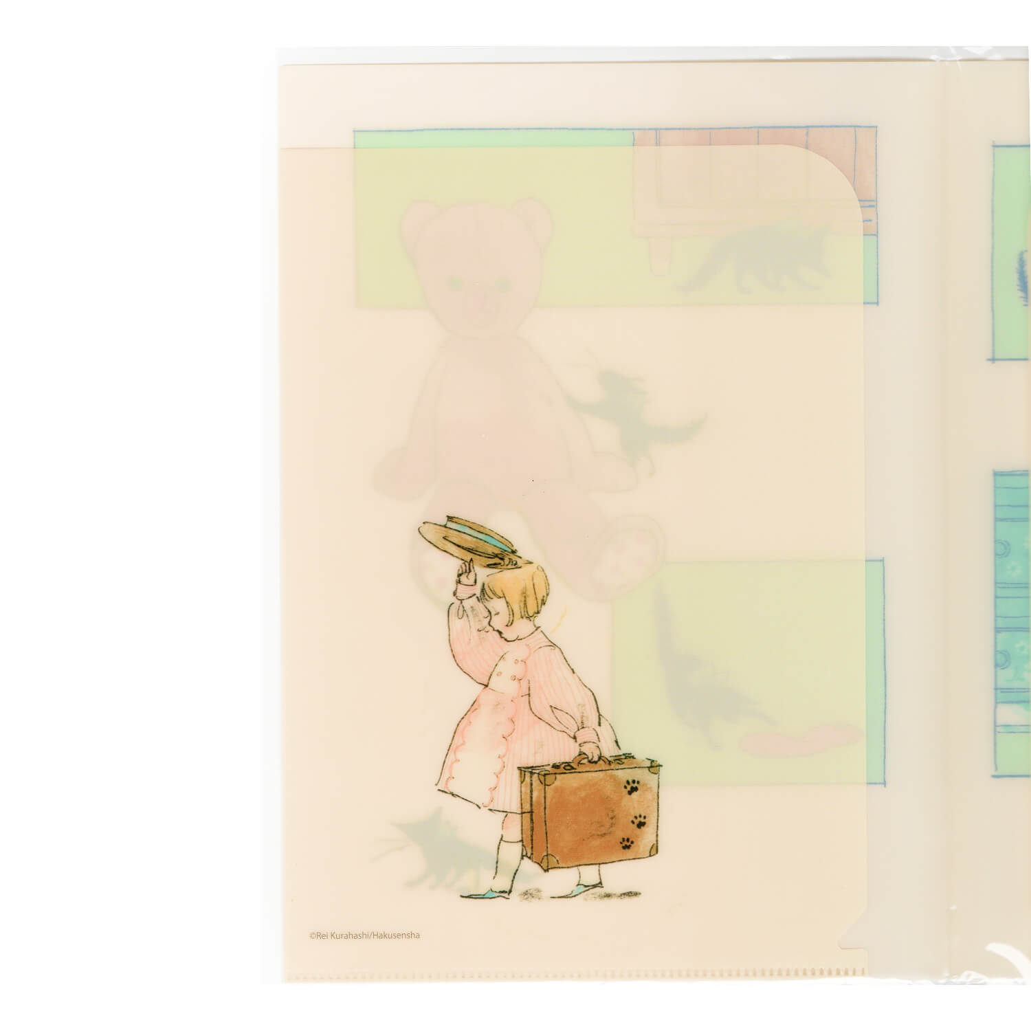 EHONS × Kurahashi Rei Clear File – Toto the Kitten (A5 Double Pocket)