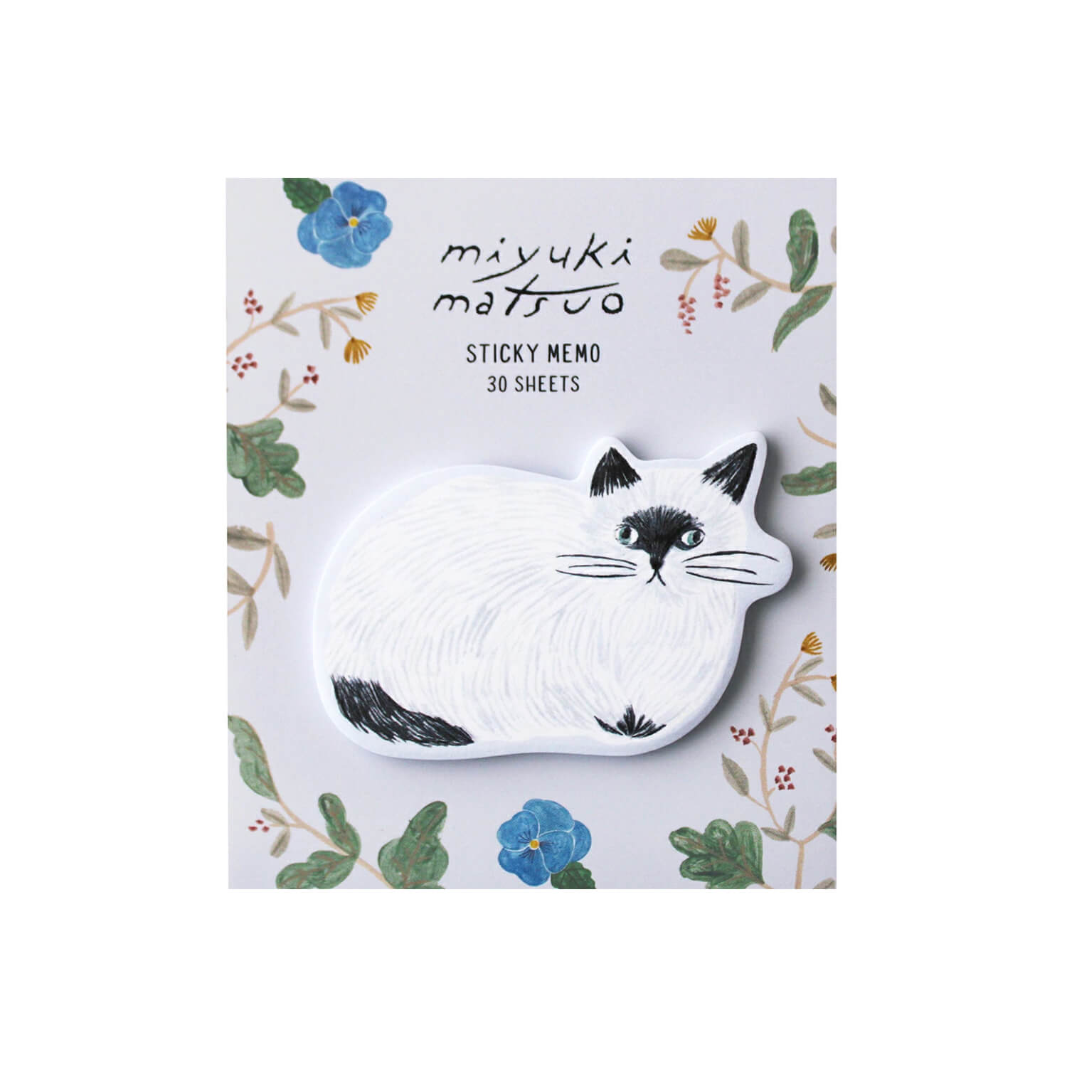 EL COMMUN Miyuki Matsuo Die-cut Sticky Notes – Cat - Repos