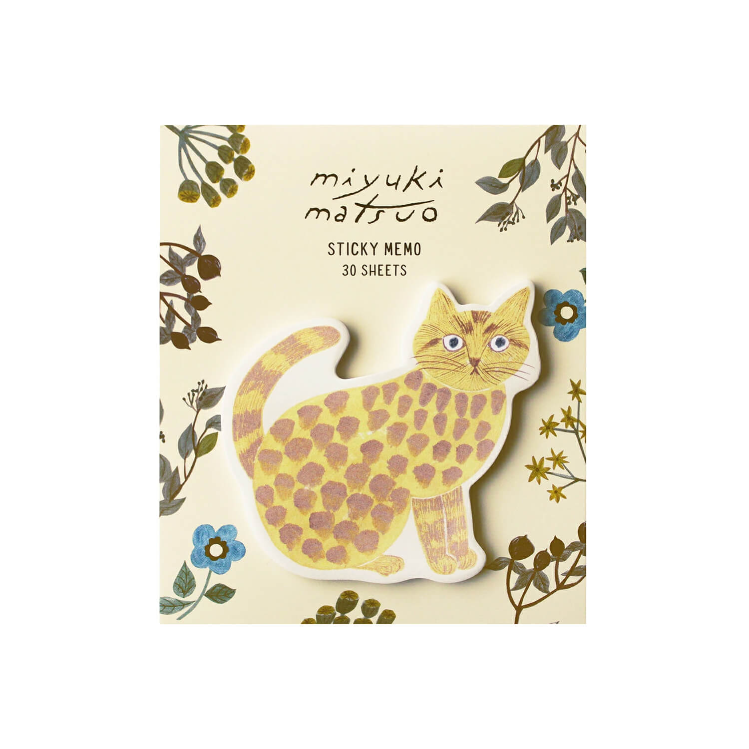 EL COMMUN Miyuki Matsuo Die-cut Sticky Notes – Cat - Rosette