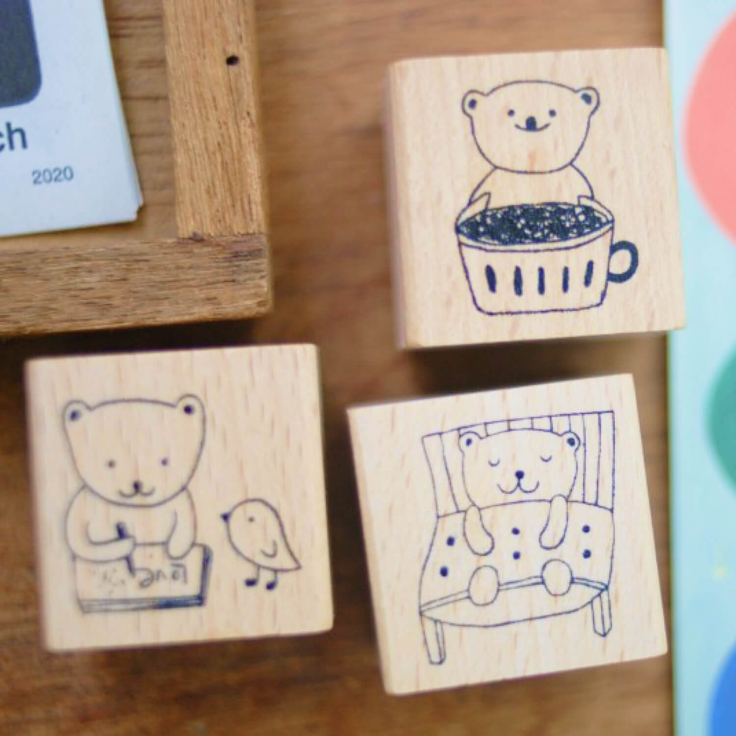 EVAKAKU Stamp Set – Bear’s Daily Life B (3 pcs)