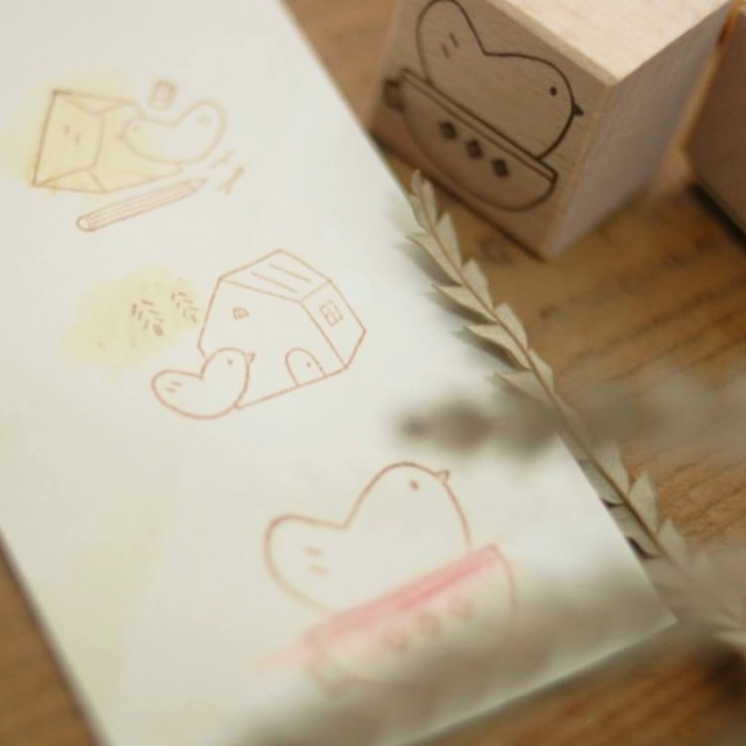EVAKAKU Stamp Set – Birds in Love B (3 pcs)