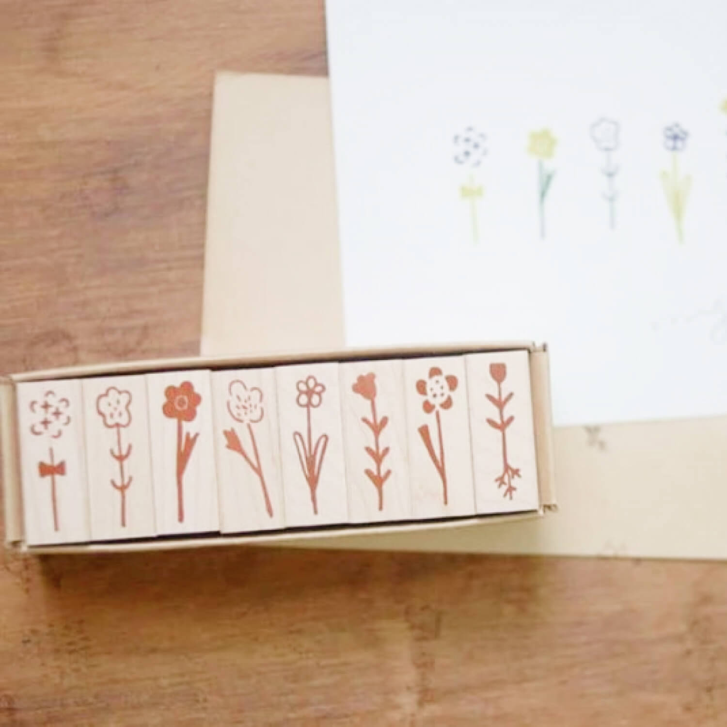 EVAKAKU Stamp Set – Daily Flowers (8 pcs)