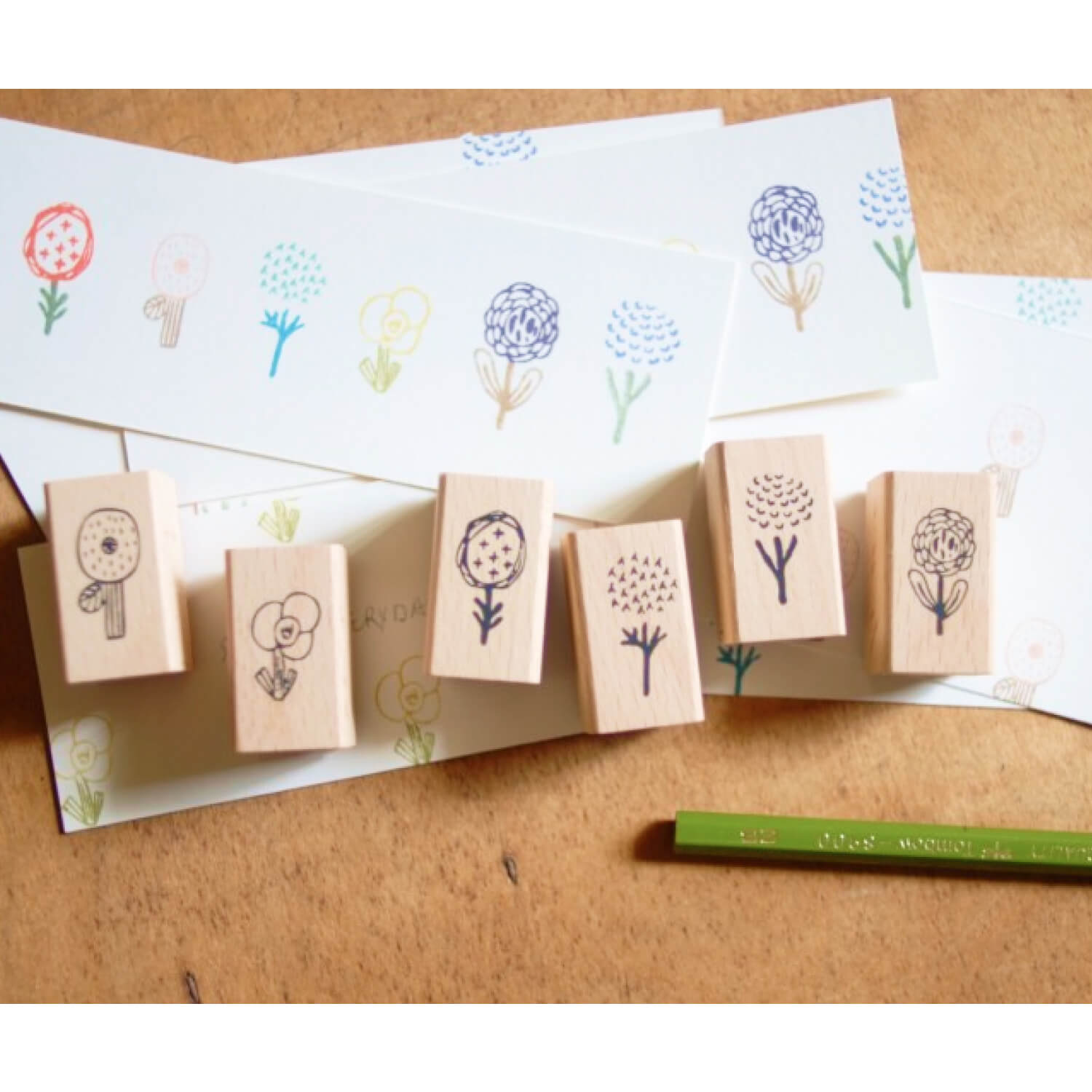 EVAKAKU Stamp Set – Flowers in Bloom (6 pcs)