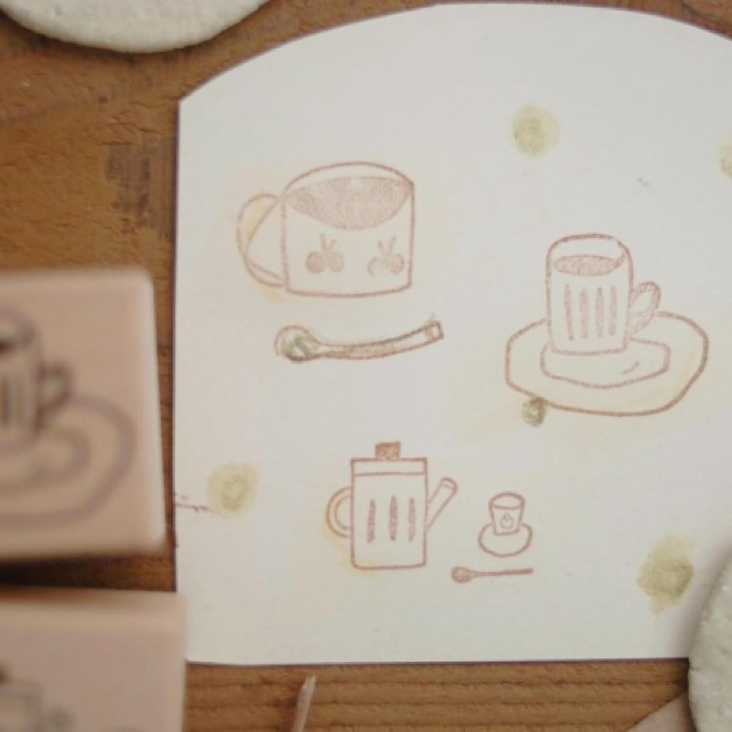 EVAKAKU Stamp Set – Tea Time (3 pcs)