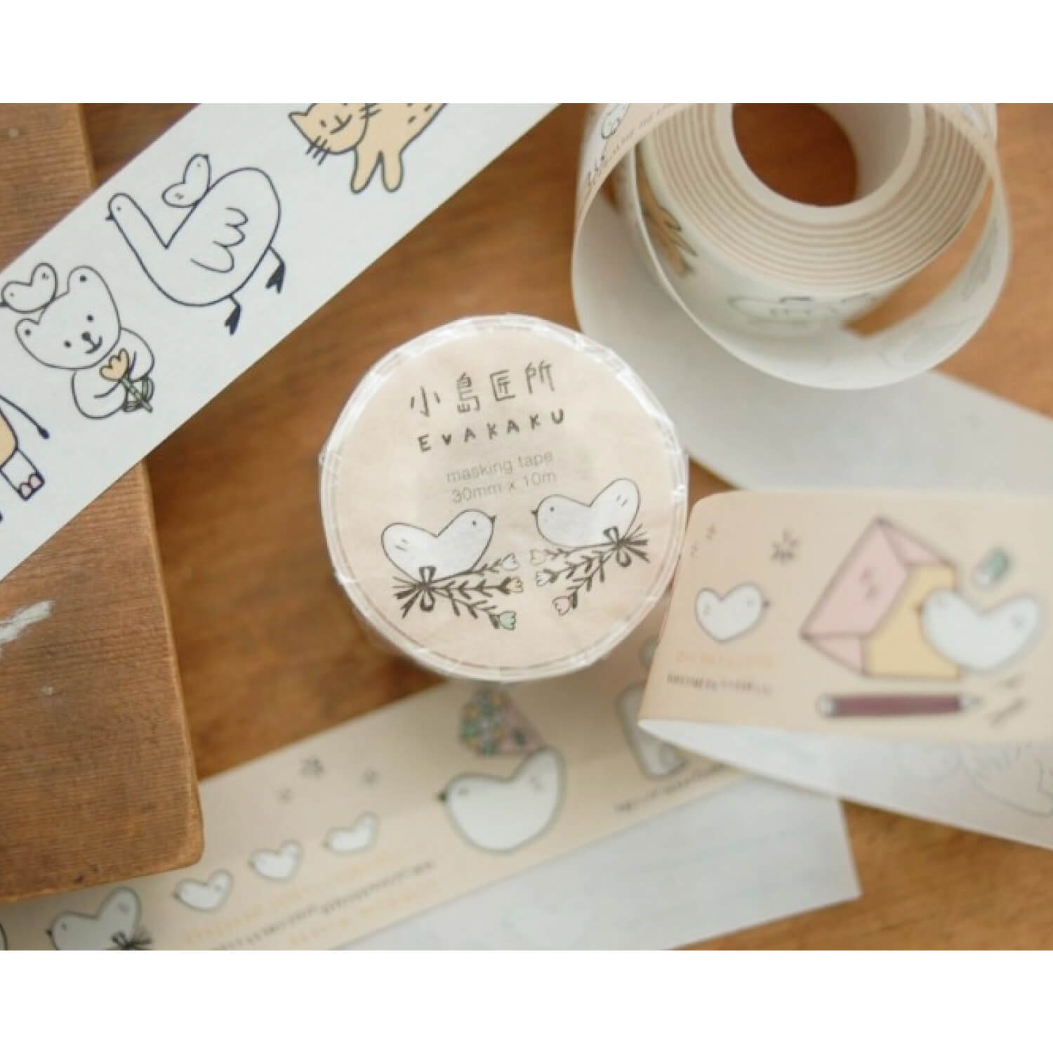 EVAKAKU Washi Tape – Birds in Love