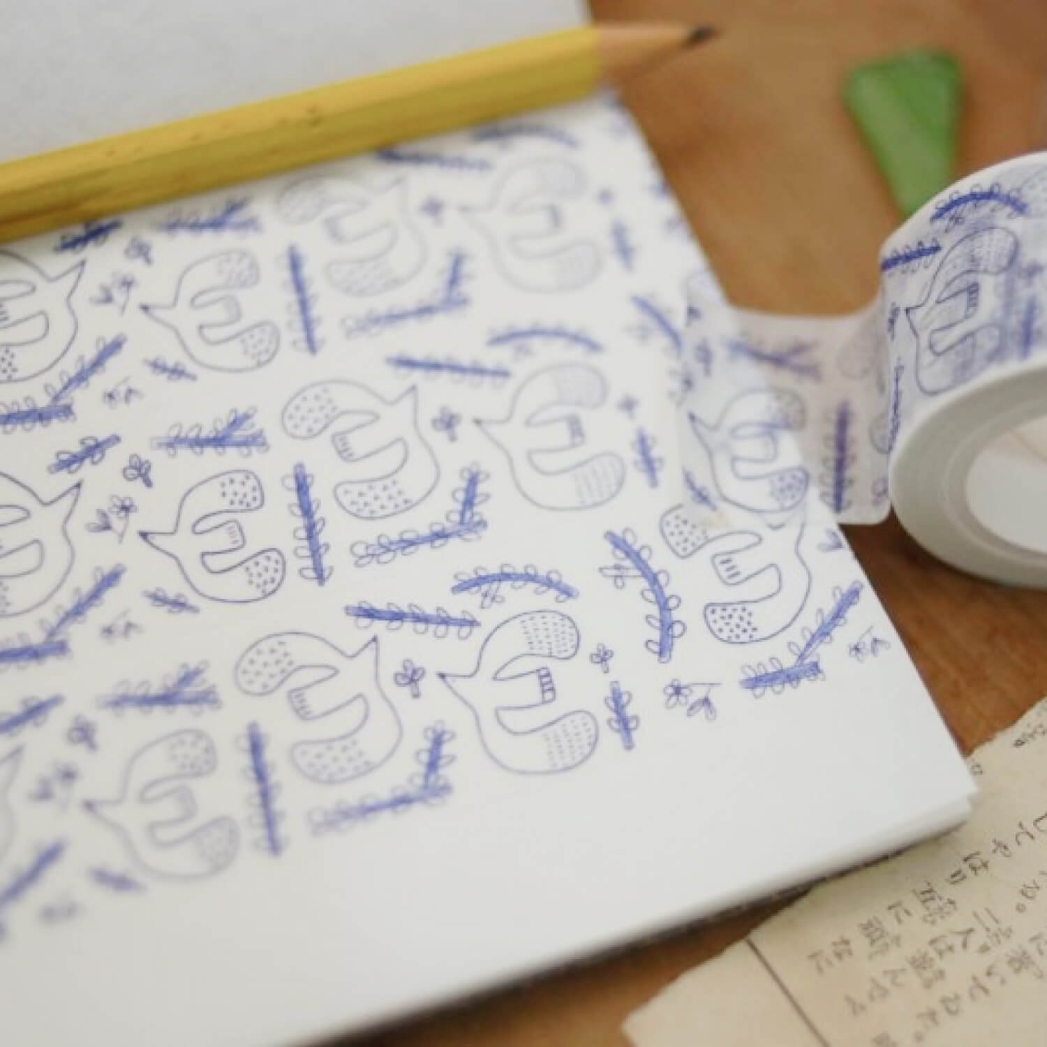 EVAKAKU Washi Tape – Little Birds Pattern