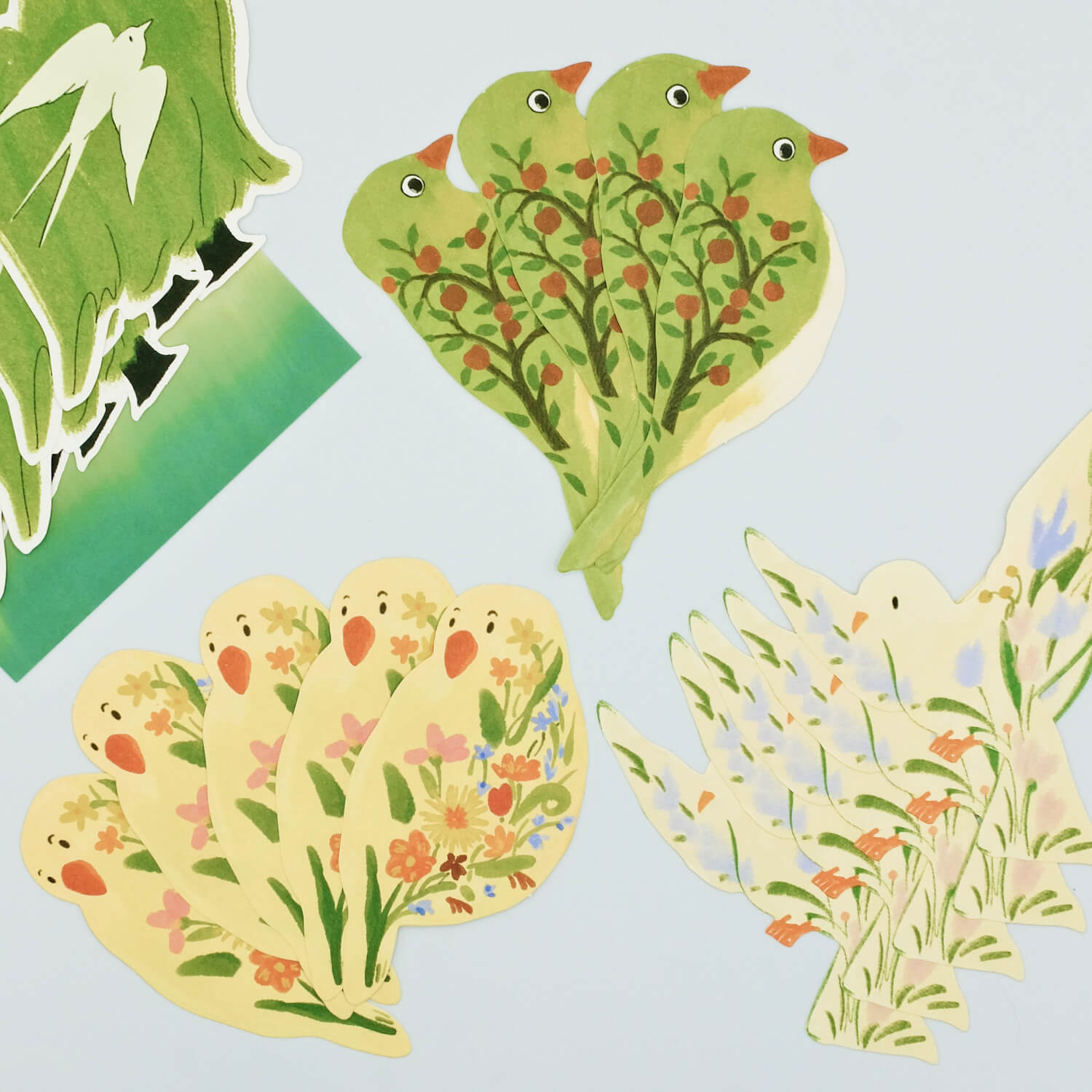 Fableweave Die-Cut Memo Papers – Bird with Flower