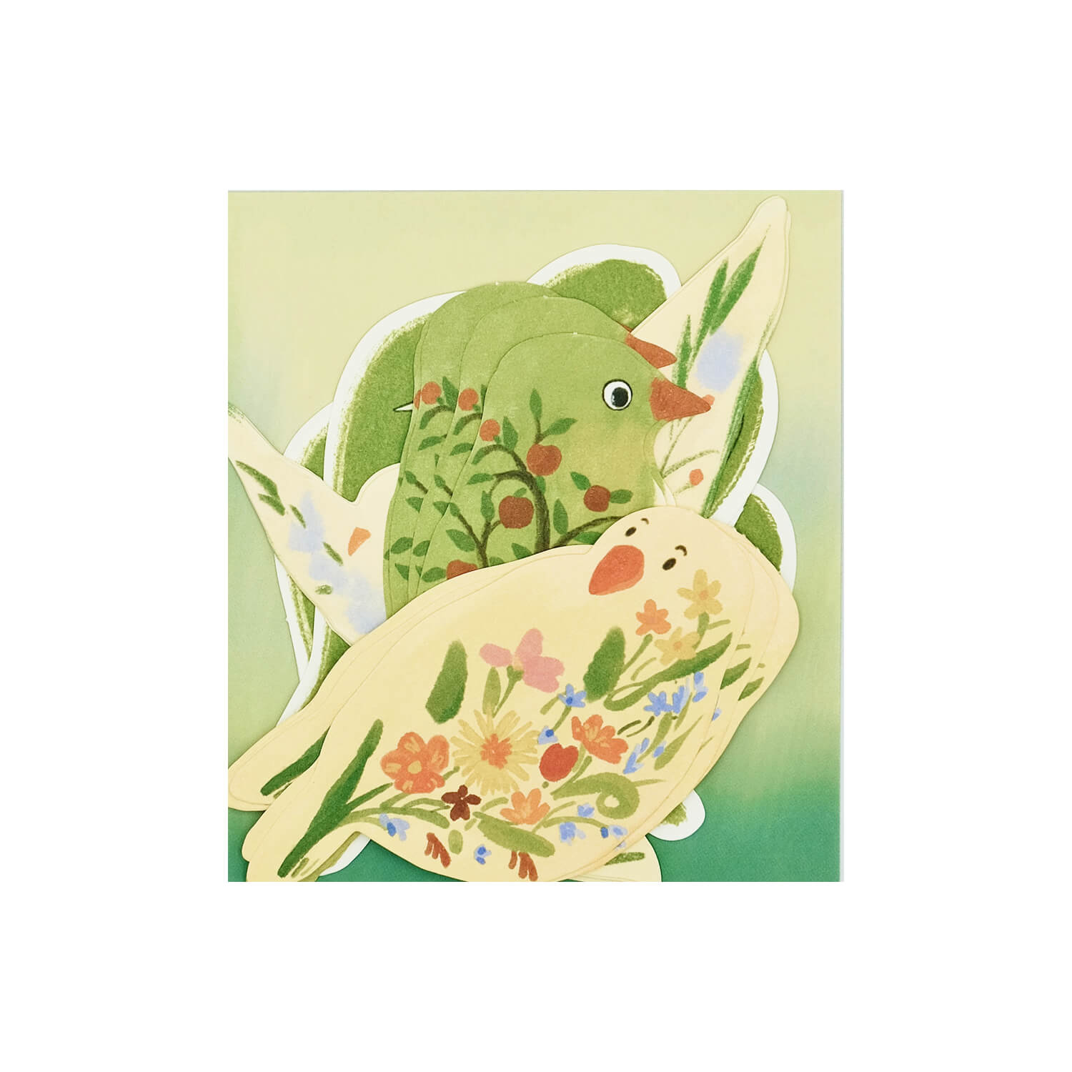 Fableweave Die-Cut Memo Papers – Bird with Flower