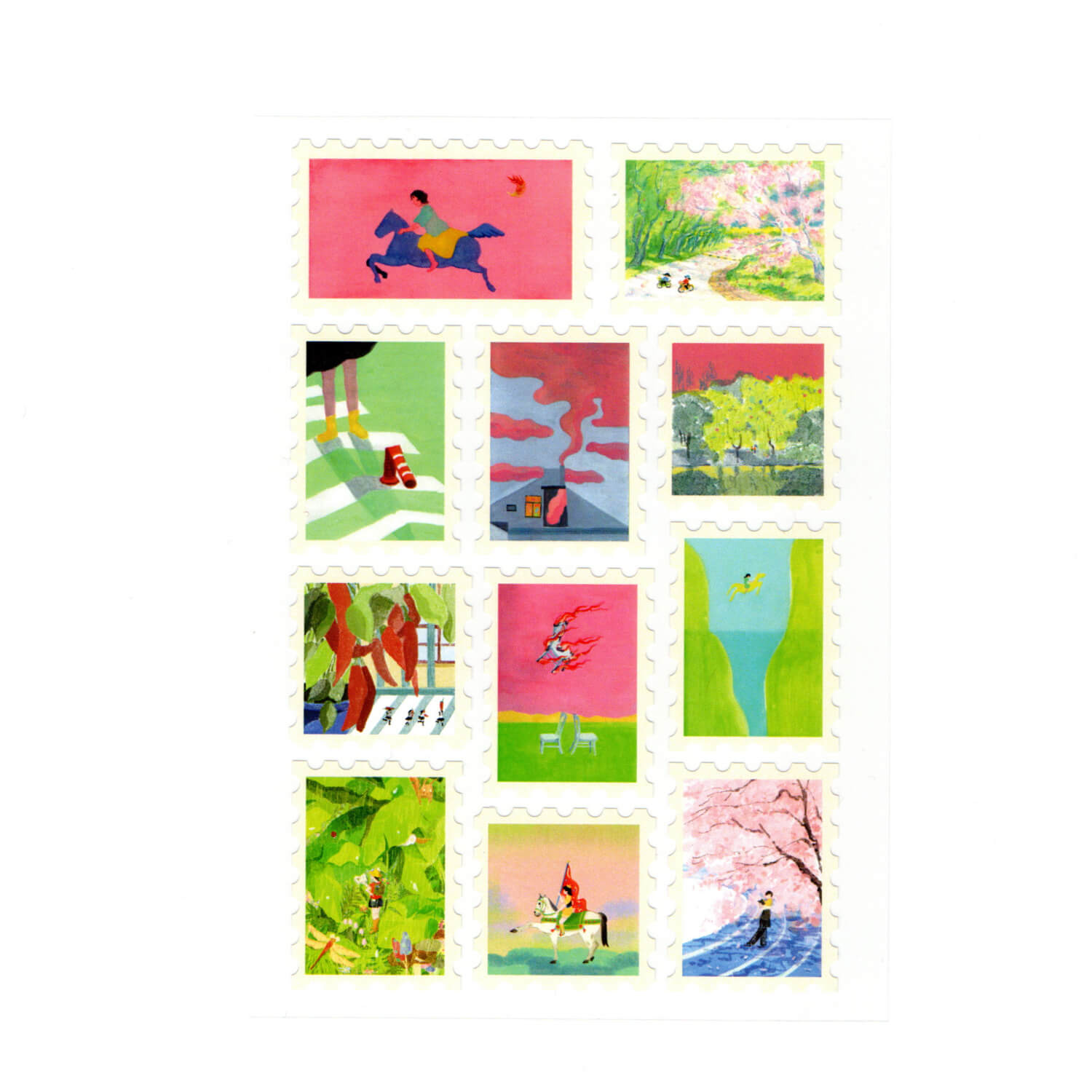 Fableweave Scenery Stamp Sticker Sheet (2 Sheets)