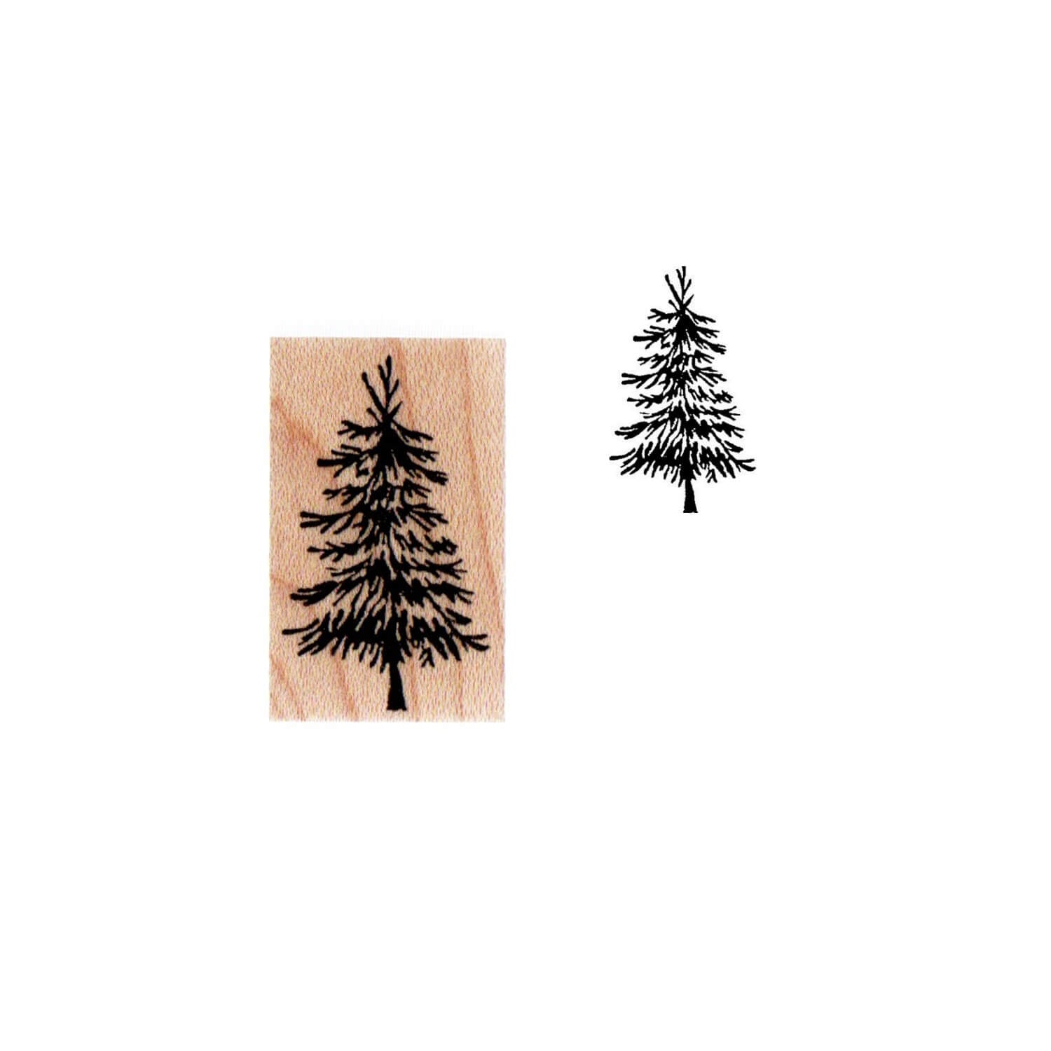 Fir Tree Rubber Stamp