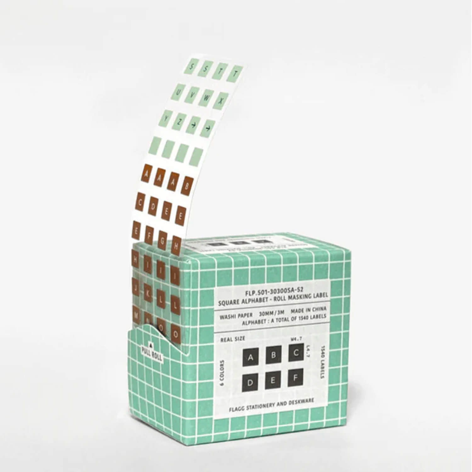 Flagg Roll Masking Label – Square Alphabet