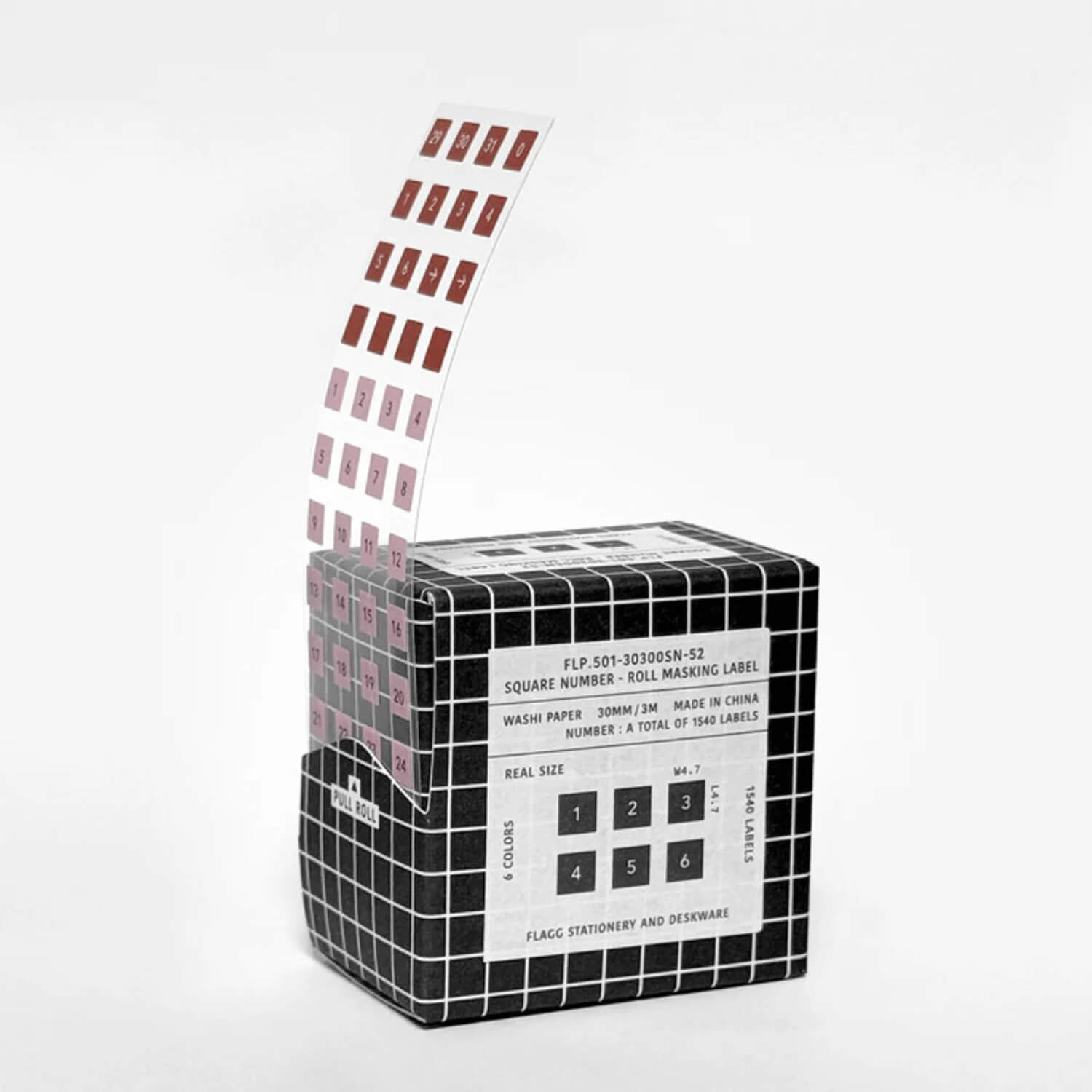 Flagg Roll Masking Label – Square Number