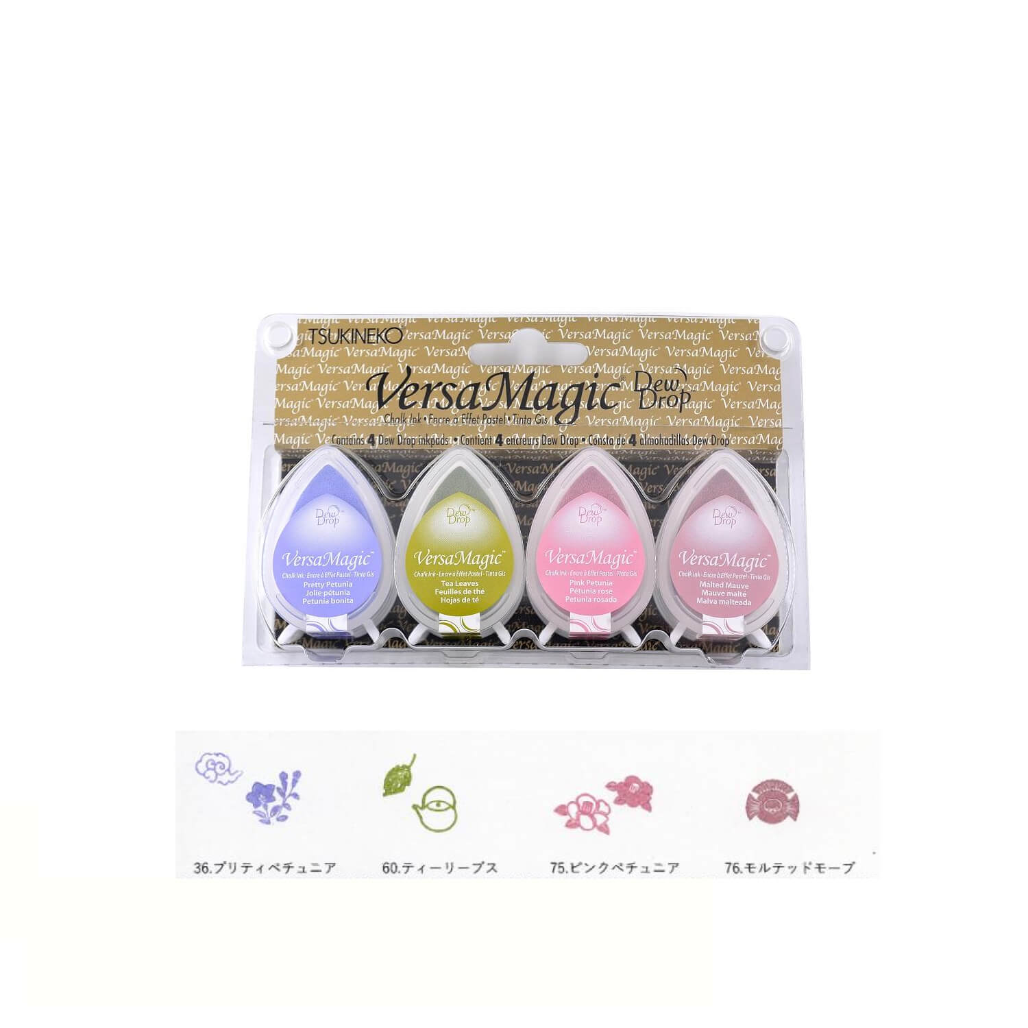 Tsukineko VersaMagic Dew Drop Ink Pad - 4 Colors Set