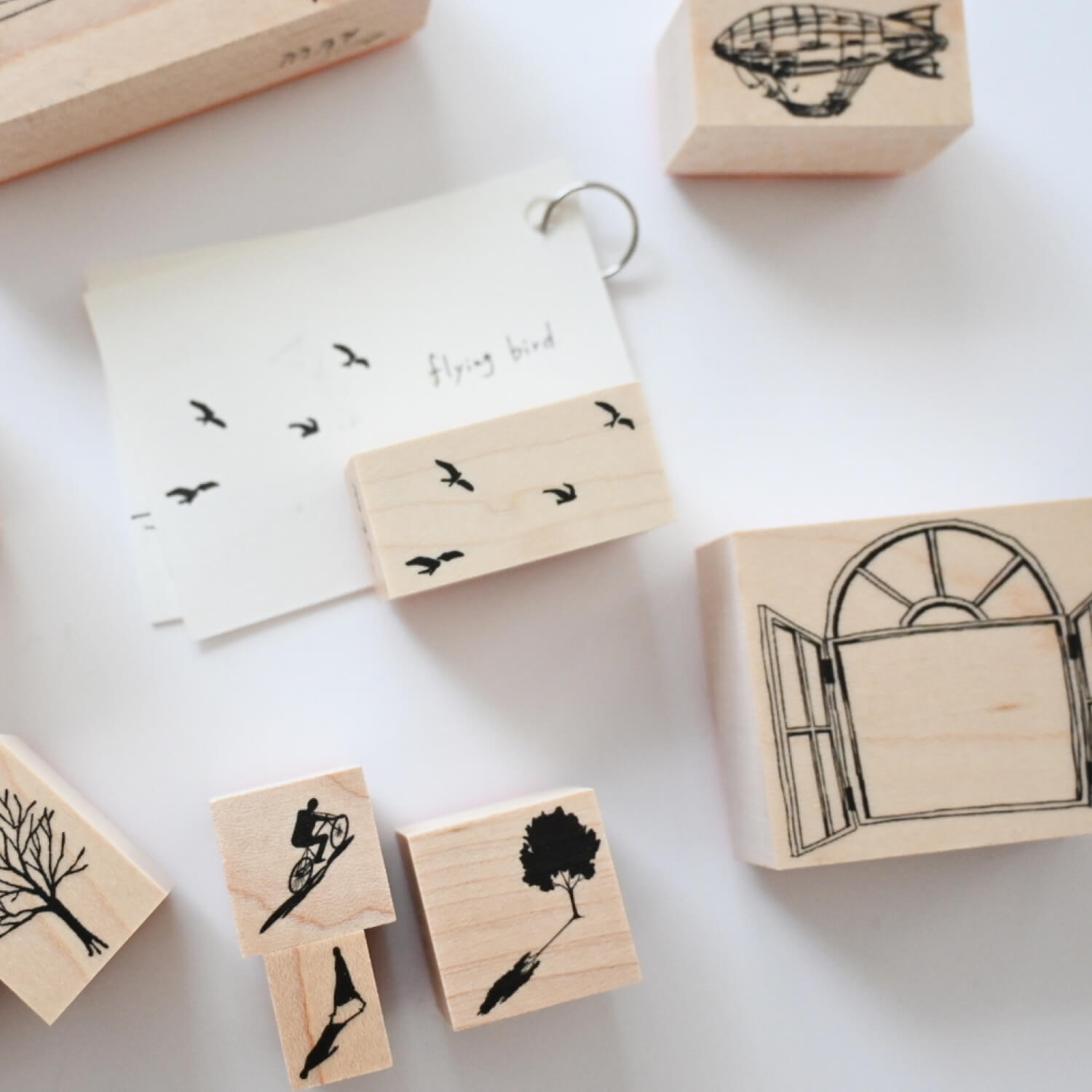 Flying Birds Rubber Stamp