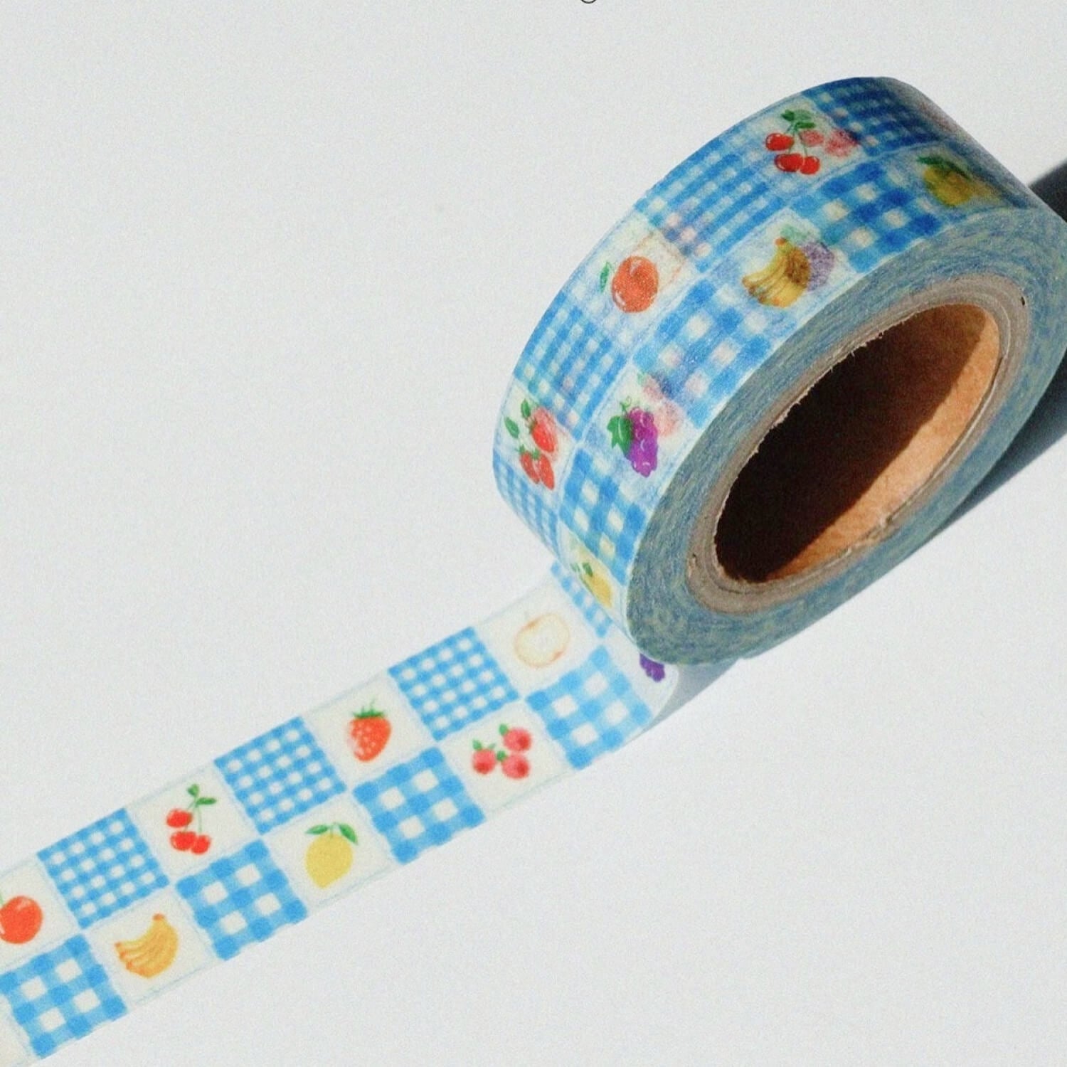 Fruit Fries Masking Tape - Blue Vintage Check