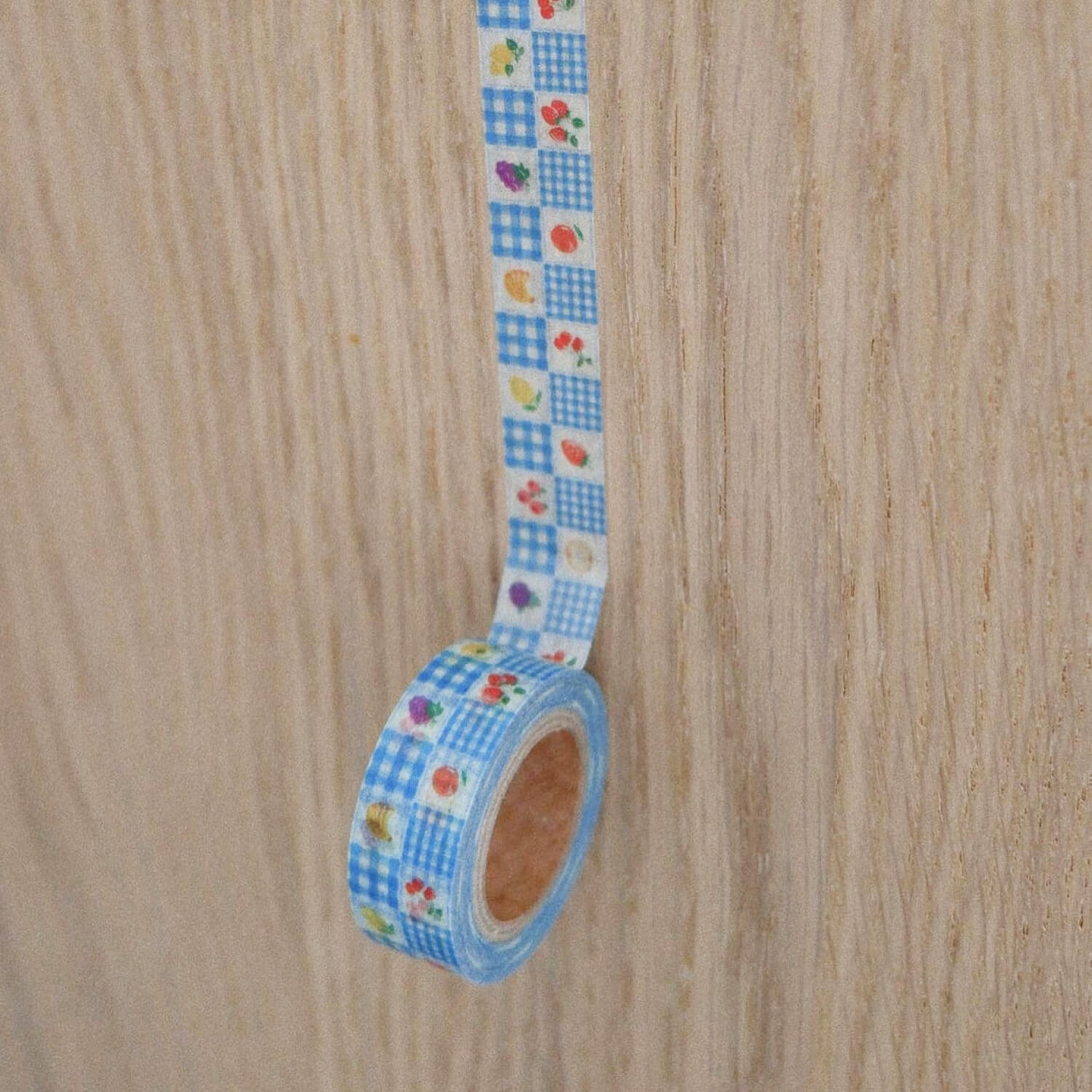Fruit Fries Masking Tape - Blue Vintage Check