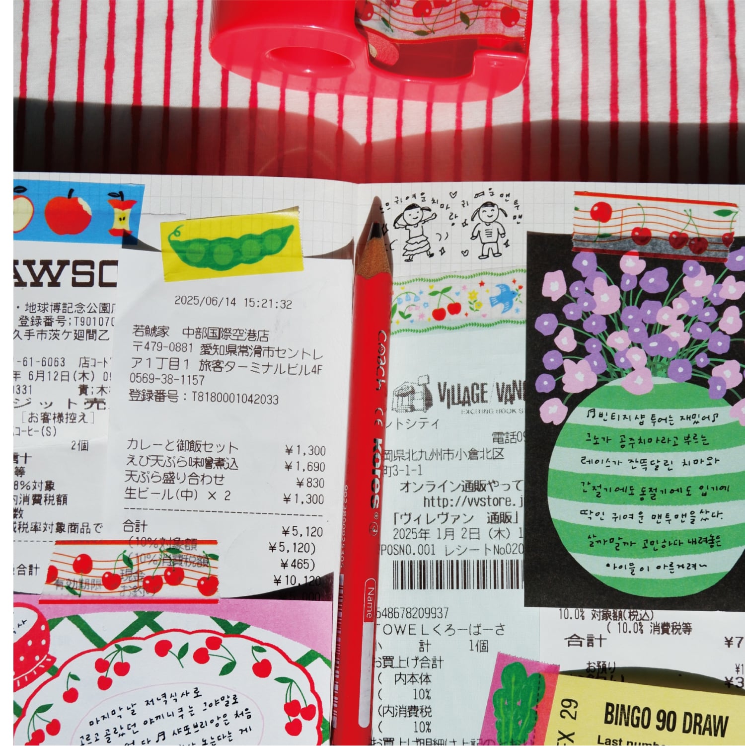 Fruit Fries Masking Tape - Cherry Concerto