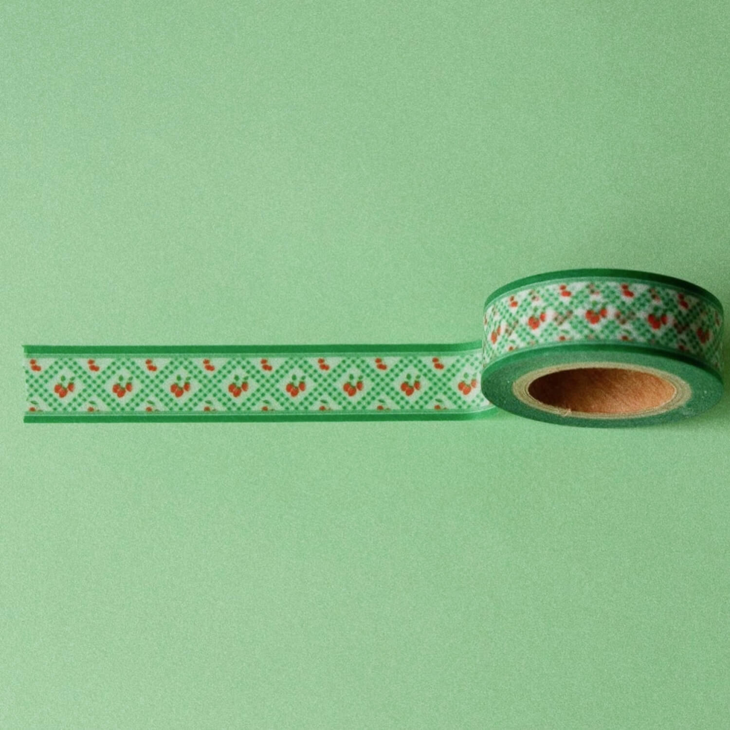 Fruit Fries Masking Tape - Green Vintage Check