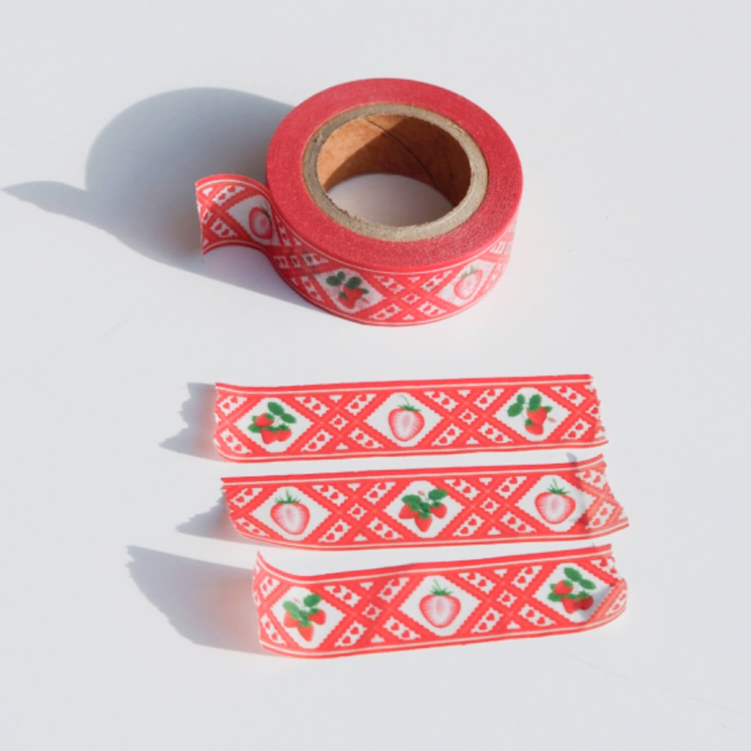 Fruit Fries Masking Tape - Heart Lace Strawberry