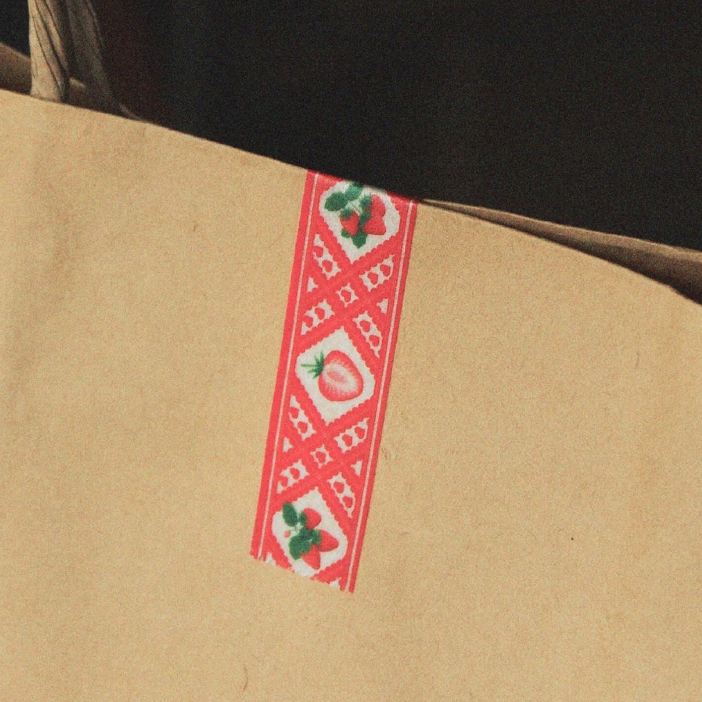 Fruit Fries Masking Tape - Heart Lace Strawberry