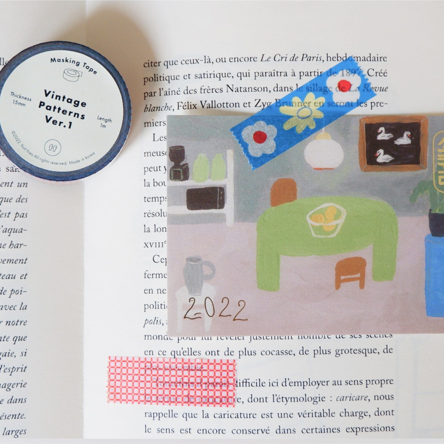 Fruit Fries Masking Tape - Vintage Patterns ver.1