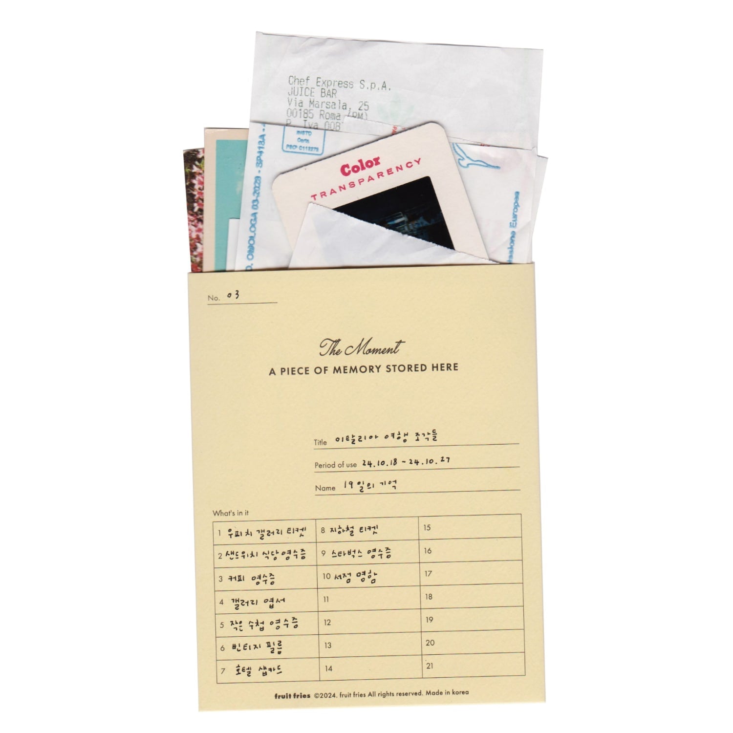 Fruit Fries Sticker Pocket Index - The Moment