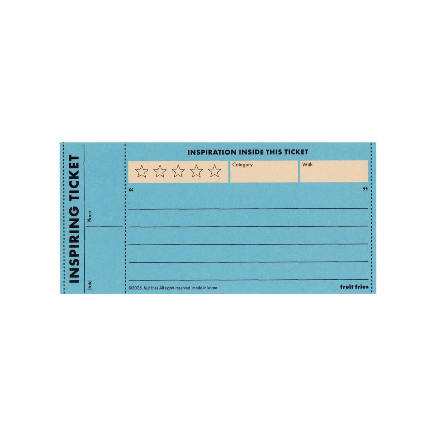 Fruit Fries Ticket-style Memo Pad