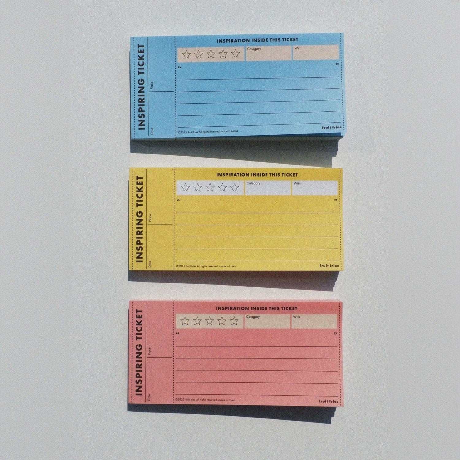 Fruit Fries Ticket-style Memo Pad
