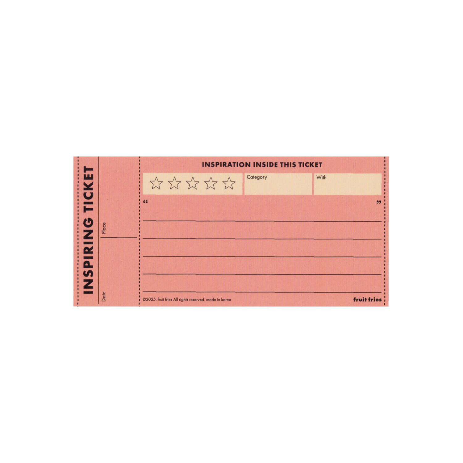 Fruit Fries Ticket-style Memo Pad