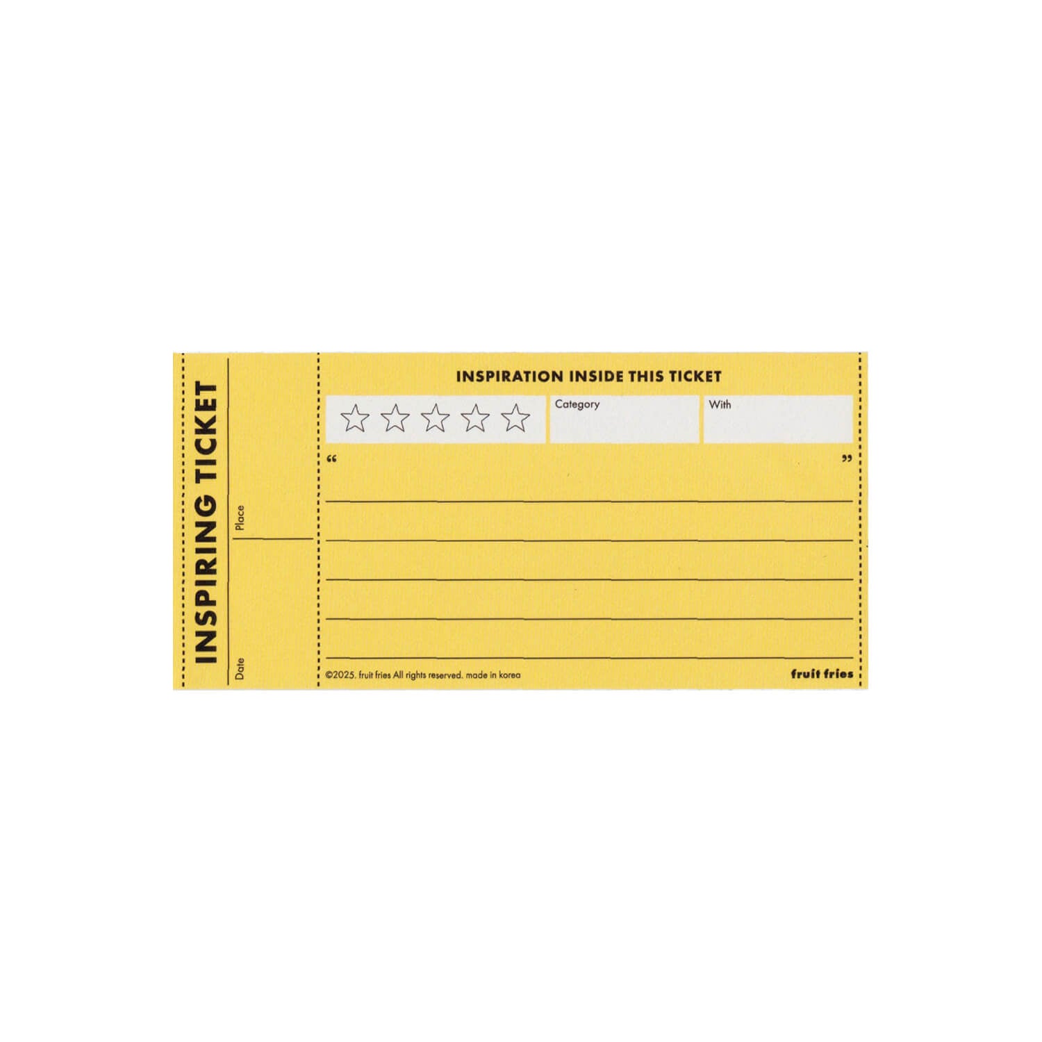 Fruit Fries Ticket-style Memo Pad