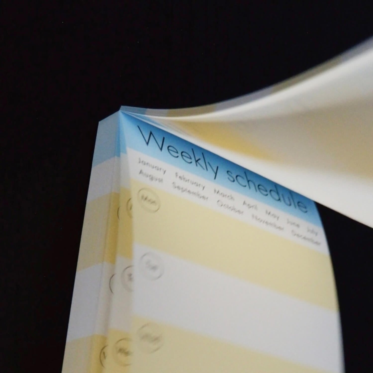 Fruit Fries Weekly Schedule Memo Pad - Lemon