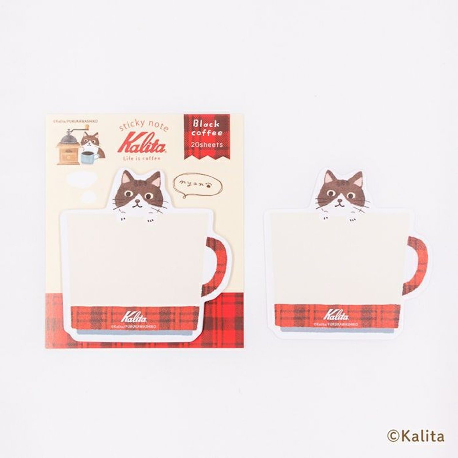 Furukawa Shiko x Kalita Die-Cut Sticky Notes – Black Coffee