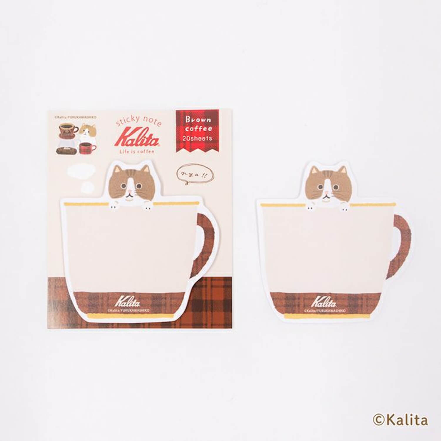 Furukawa Shiko x Kalita Die-Cut Sticky Notes – Brown Coffee