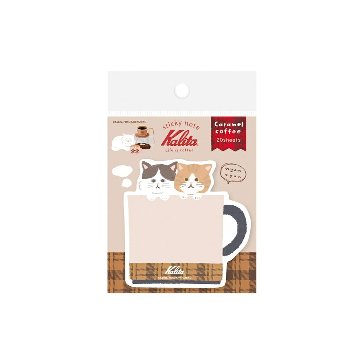 Furukawa Shiko x Kalita Die-Cut Sticky Notes – Caramel Coffee
