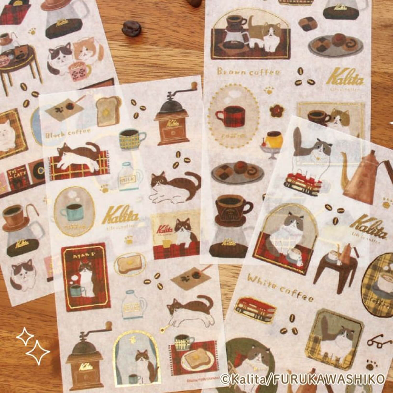 Furukawa Shiko x Kalita Foil Sticker Sheet – Black Coffee